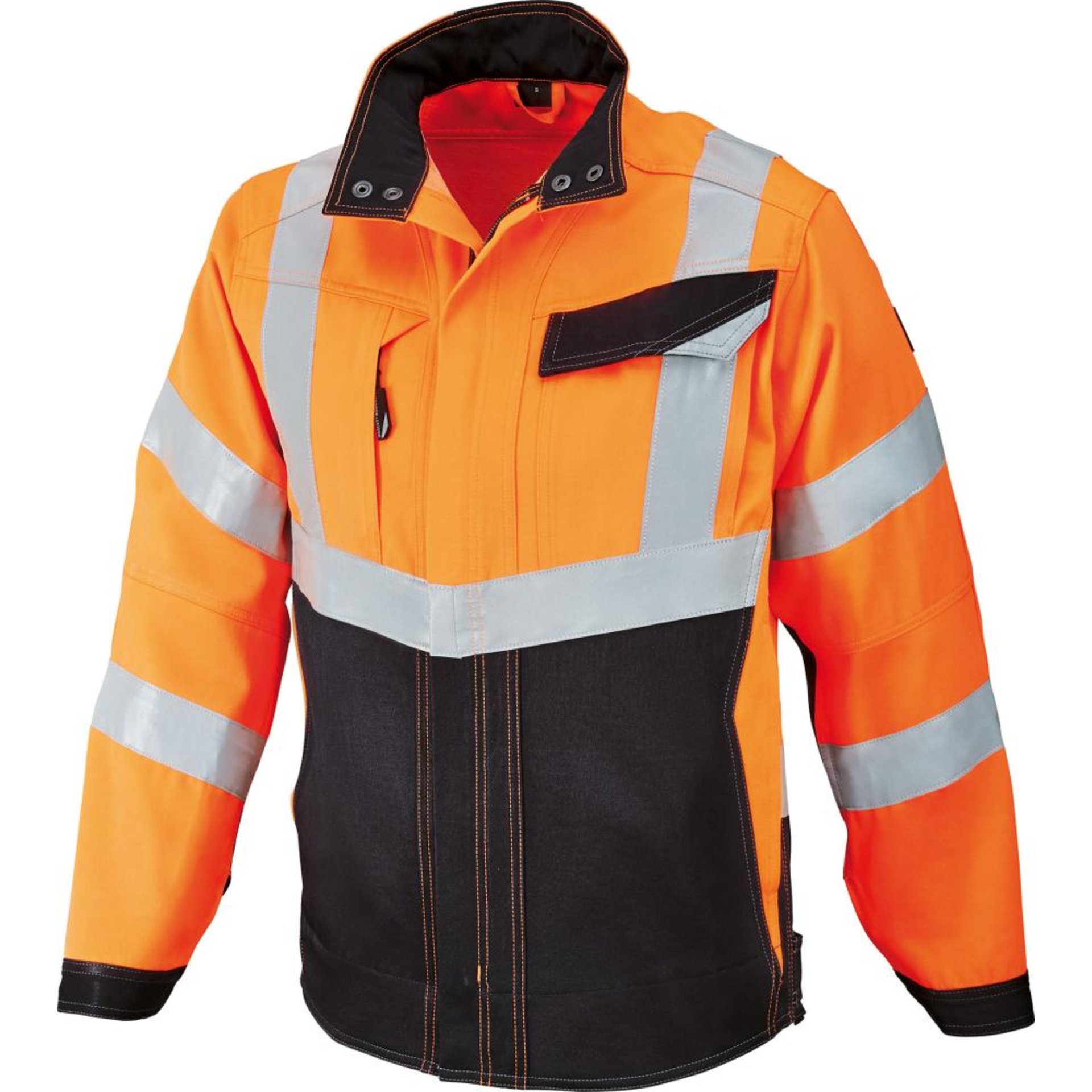 Warnjacke Oxford, MG, Gr. XL, orange/dkl.anthr.