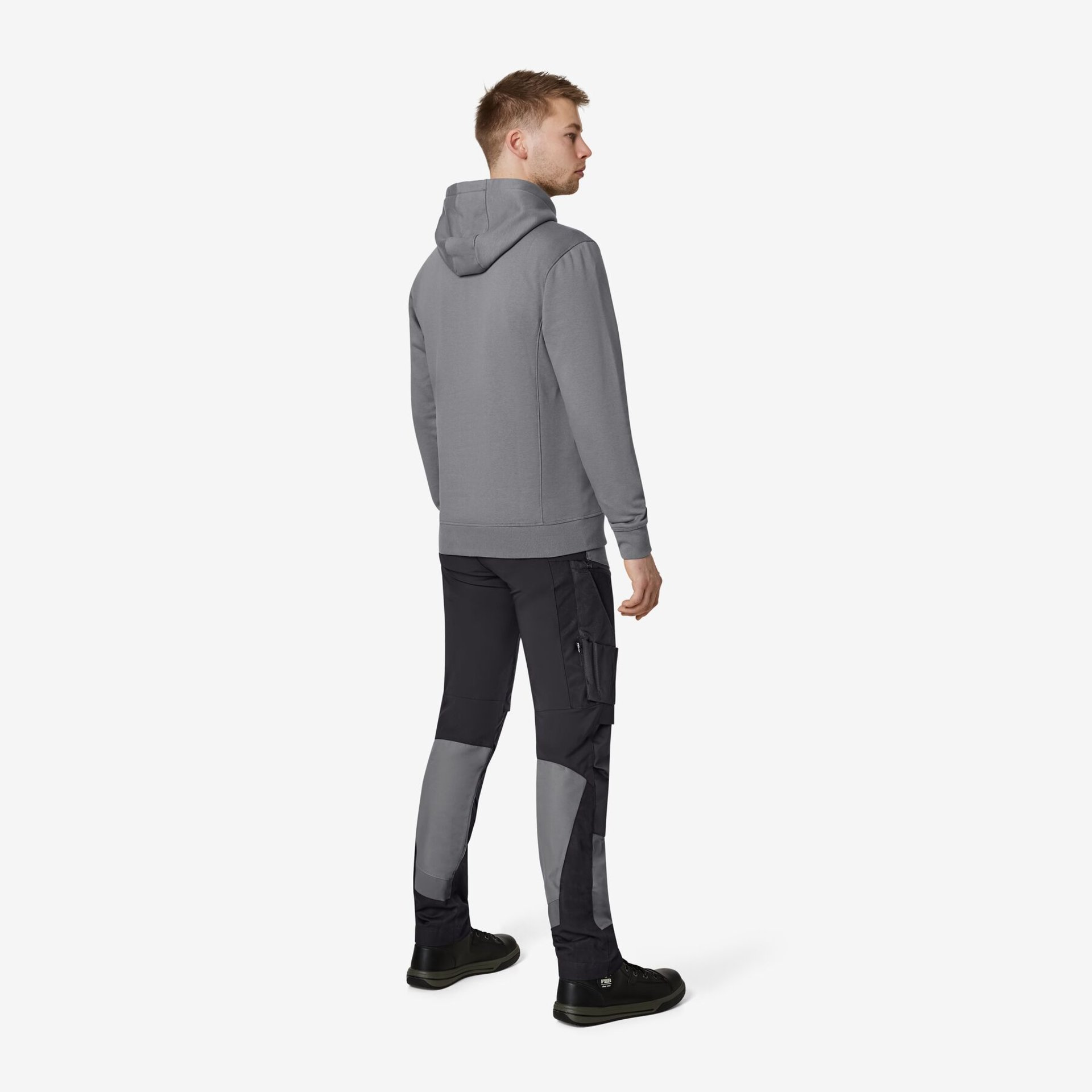 LEO Arbeitshose elastisch grau-schwarz 110