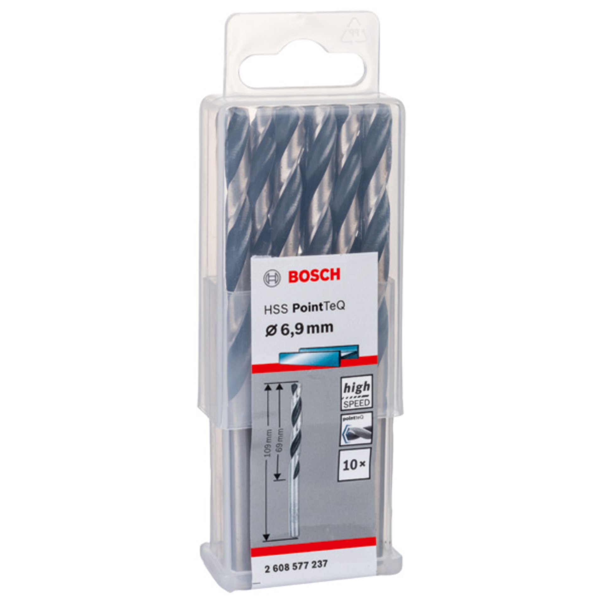 Metallspiralbohrer HSS PointTeQ, DIN 338, 6,9 mm, 10er-Pack