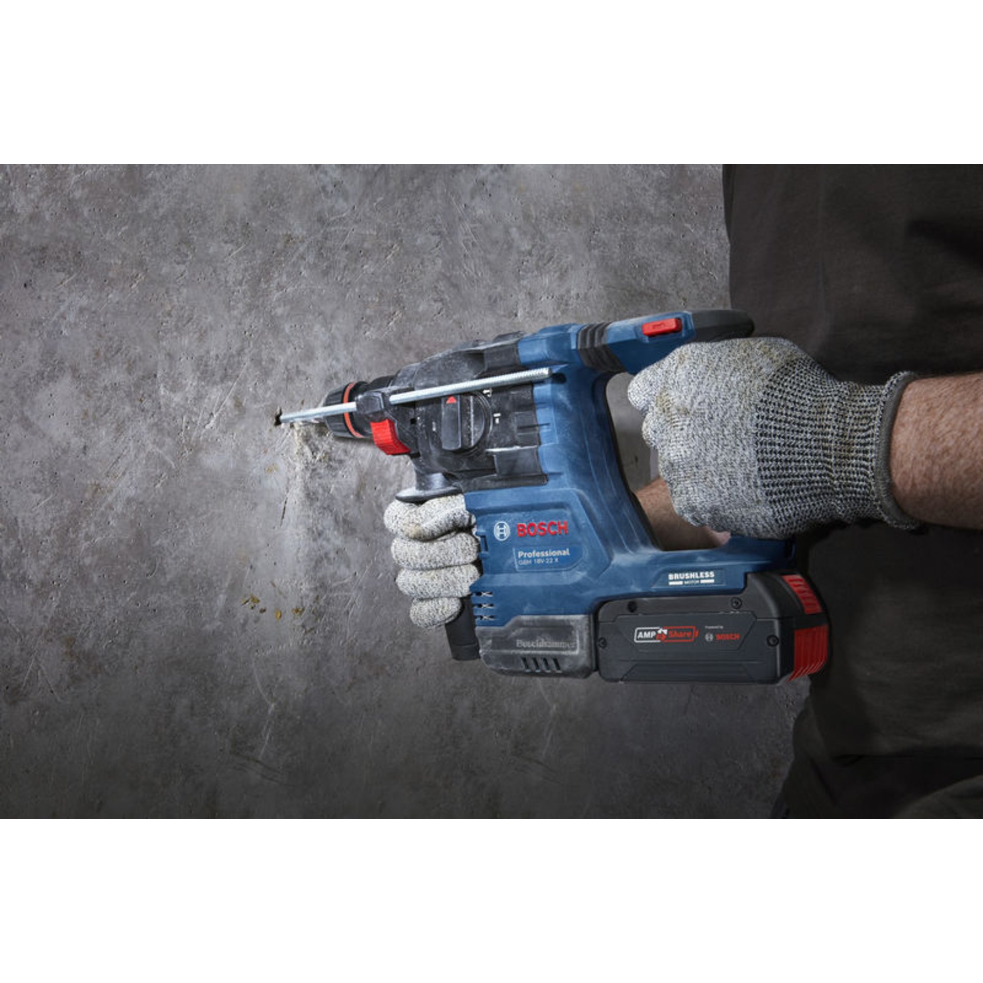Akku-Bohrhammer mit ONECHUCK GBH 18V-22 X, 2 x Akku GBA 18V 4.0Ah in L-BOXX 136