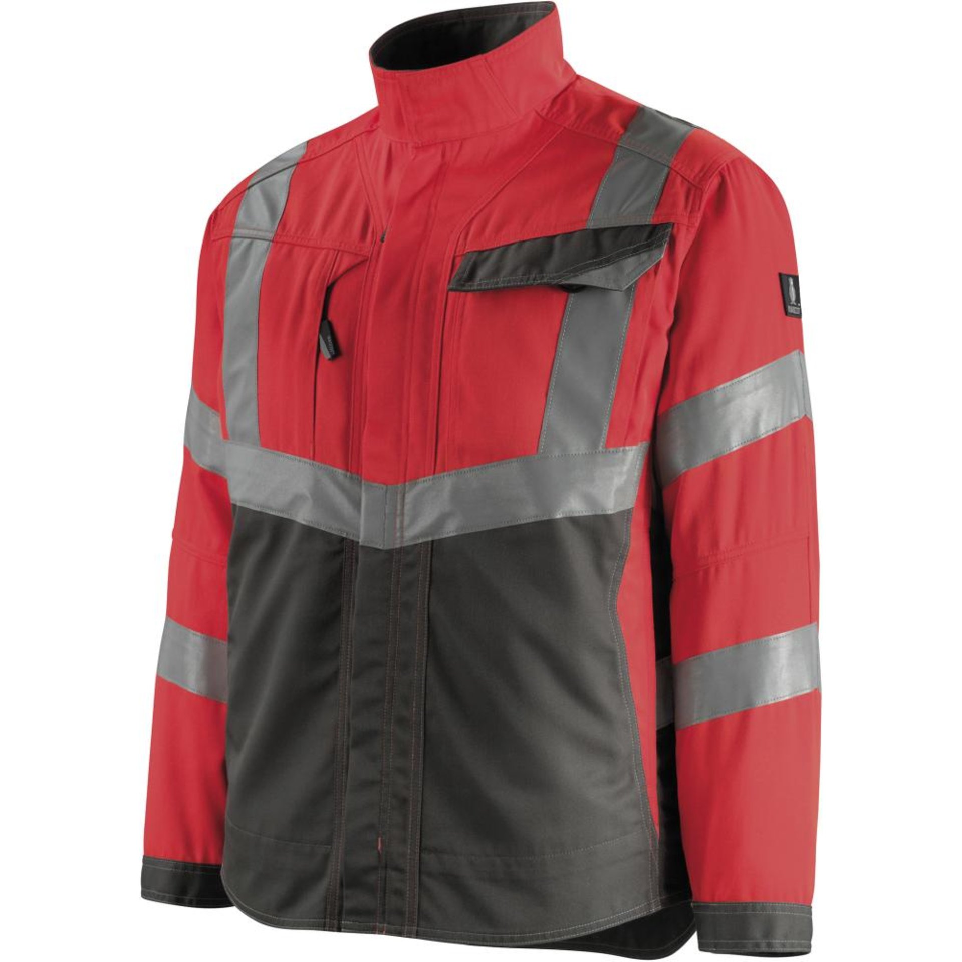Arbeitsjacke Oxford, Gr.2XL,rot/dunkelanthr.