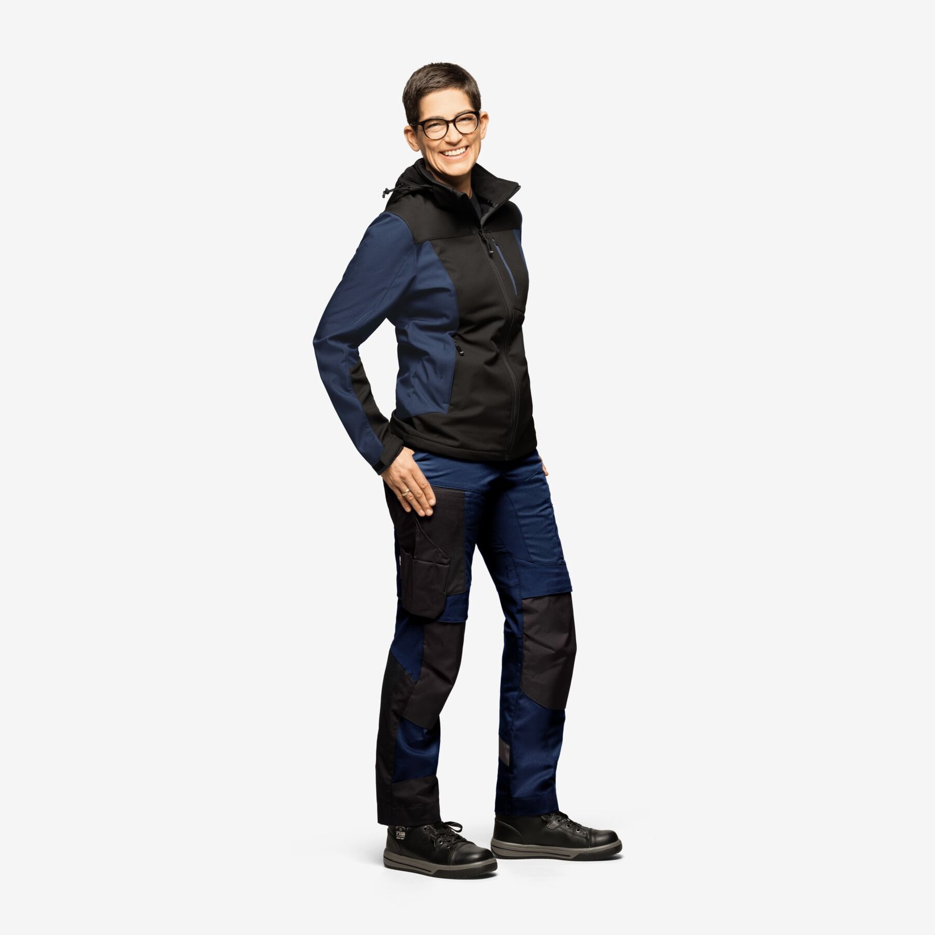 JULIA Softshell-Jacke Damen marine-schwarz 3XL