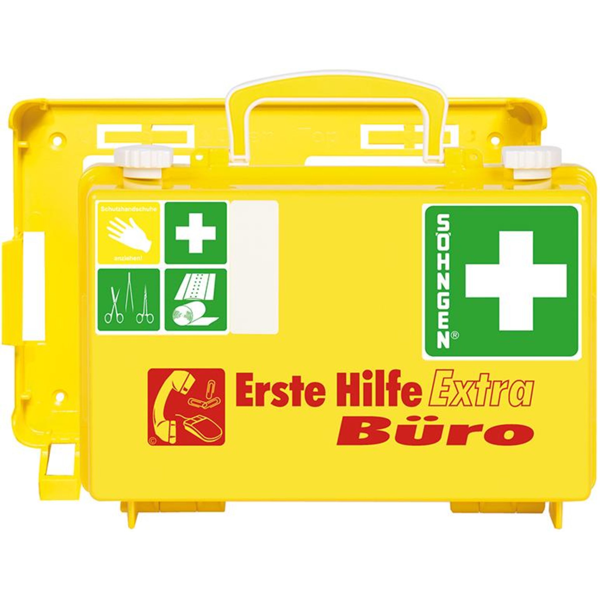 Erste-Hilfe-Koffer Extra Büro, DIN 13157, gelb