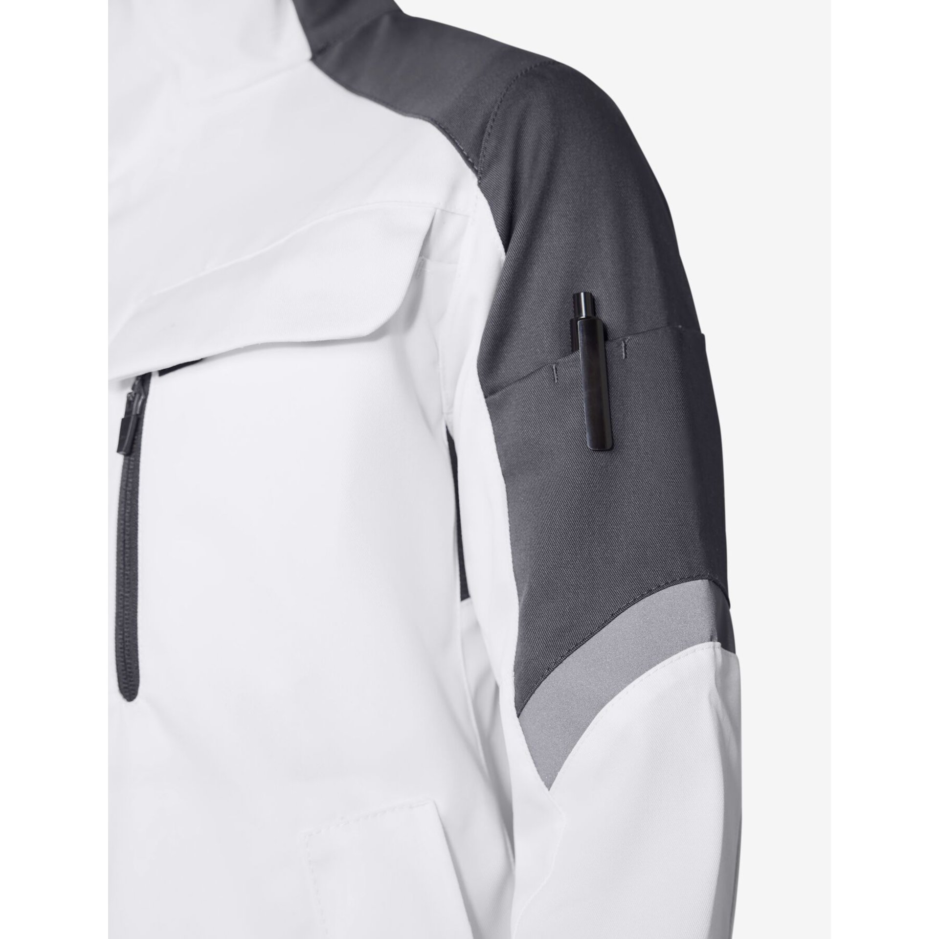 ANDREA Arbeitsjacke Damen weiß-anthrazit S
