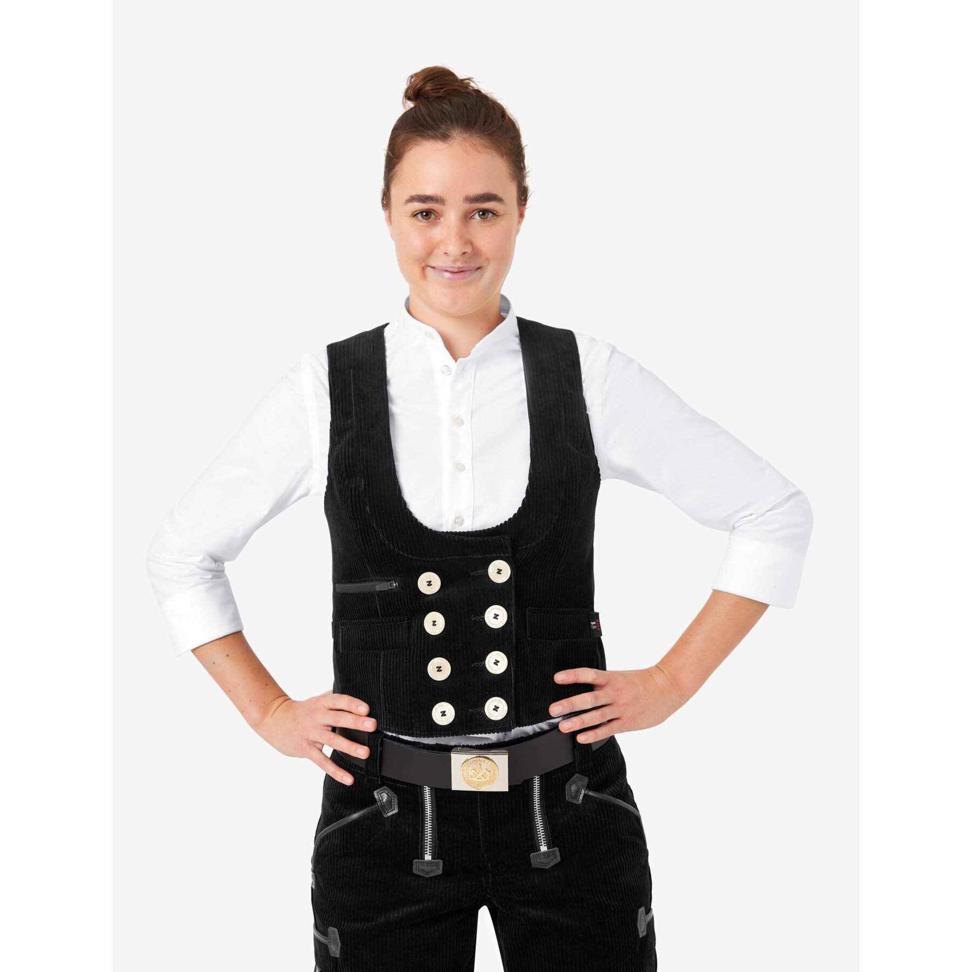 LILLY Zunftweste Trenkercord schwarz 40