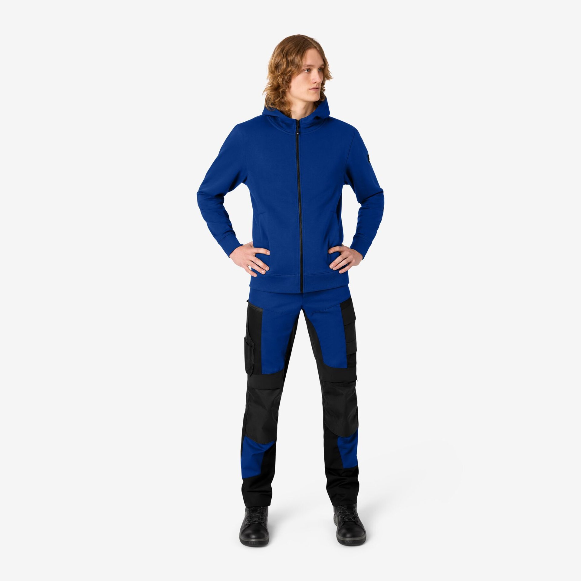 QUENTIN Hoodie-Jacke unisex royalblau XS