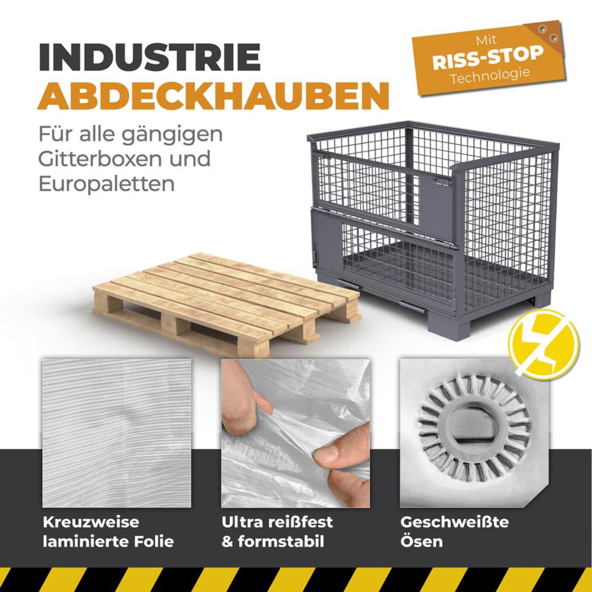 Palettenabdeckhaube, Transparent