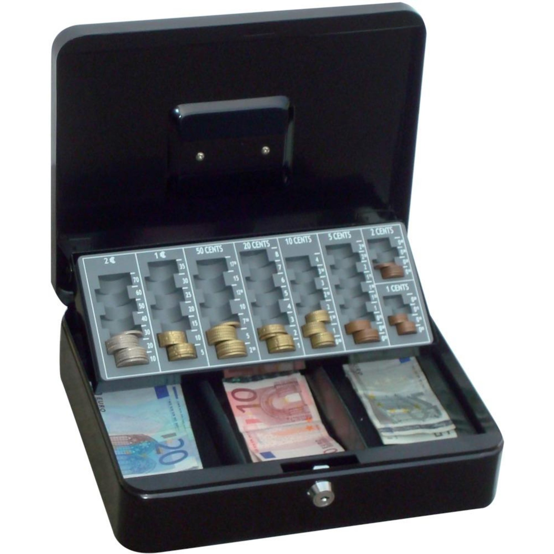 Geldkassette,schwarz Euroein.,300x240x90