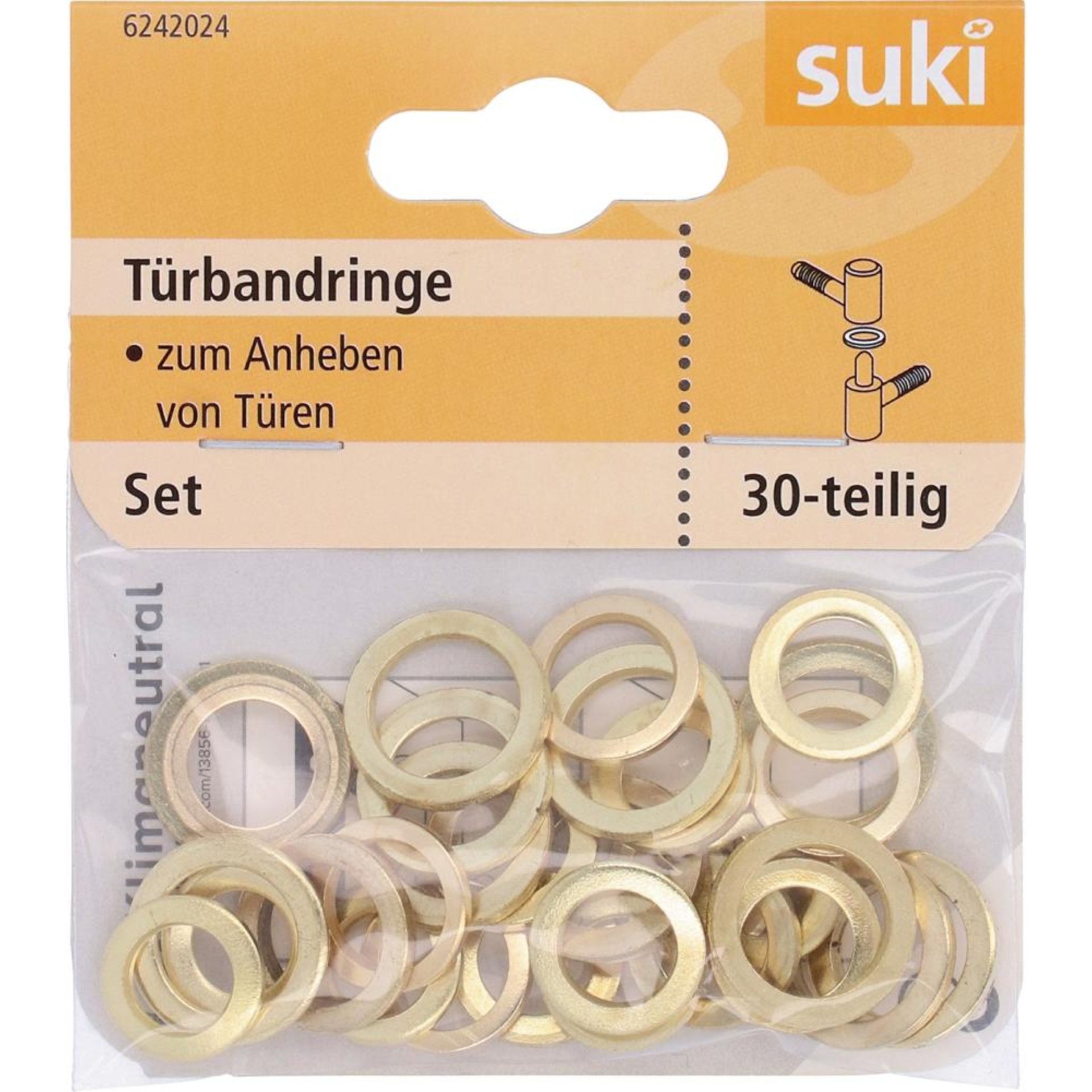 Türbandring Set, Ø9x15x2-13x19x2,Sta,mes Inhalt: 30