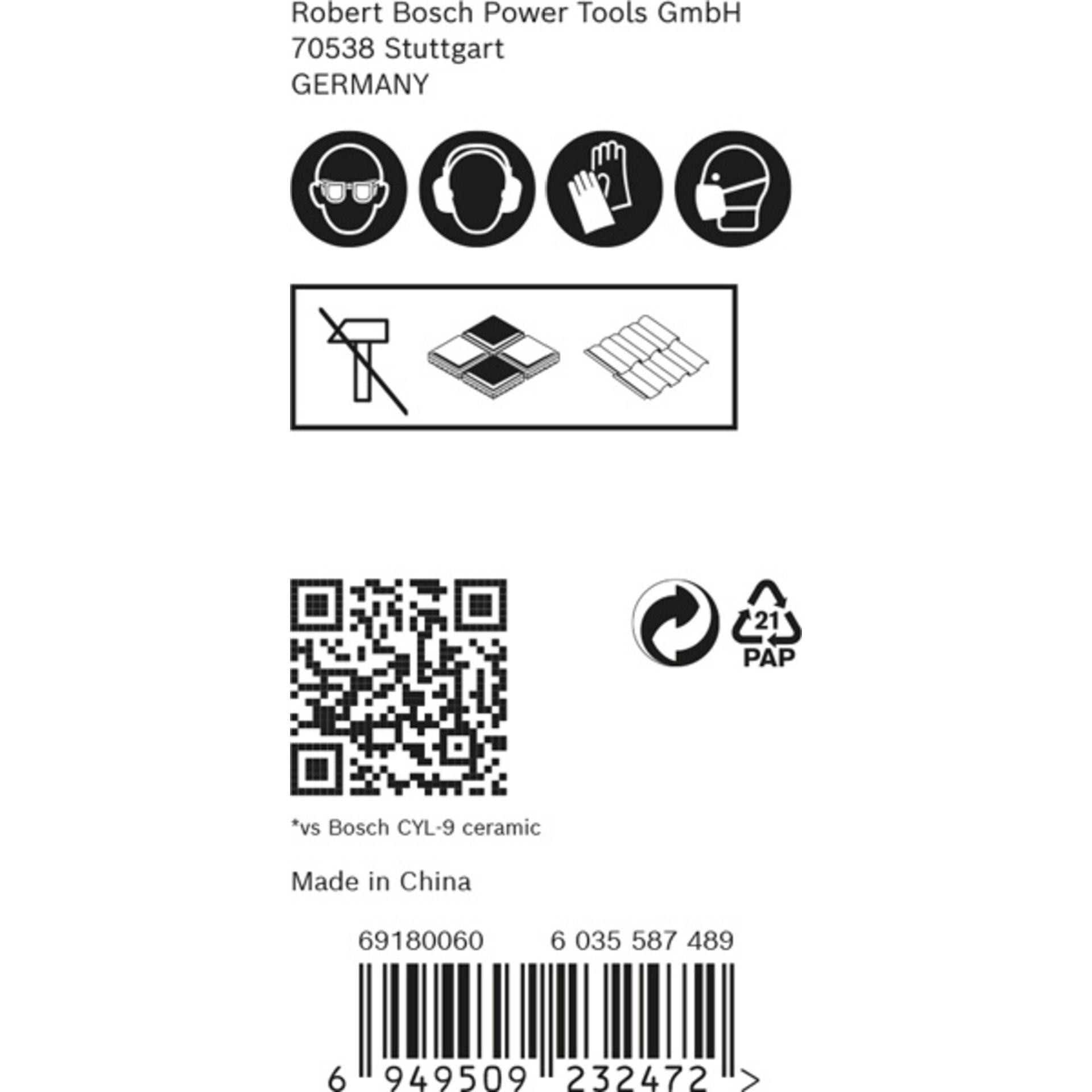 EXPERT Hard Ceramic HEX-9 Bohrer-Set, 5/6/8 x 90 mm, 3-tlg.