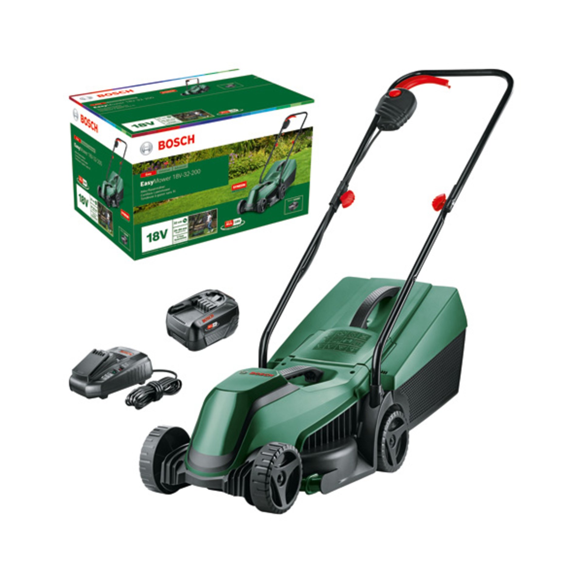 Akku-Rasenmäher EasyMower 18V-32-200, 1 x Akku PBA 18V 4.0Ah
