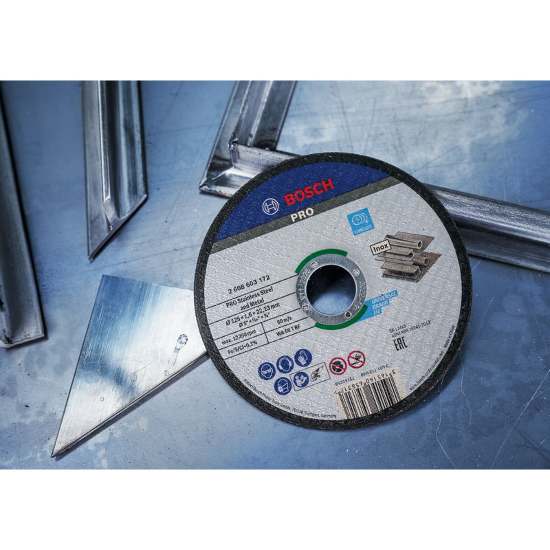 PRO Stainless Steel and Metal Trennscheibe, 125 x 1.6 x 22.23 mm, gerade, oSa