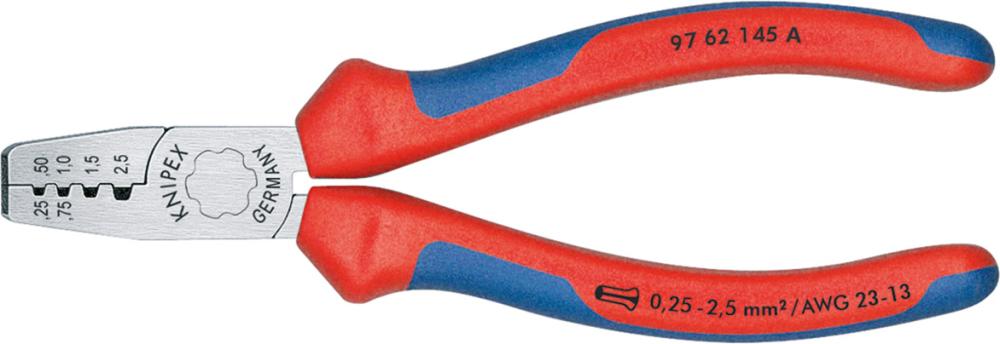 Knipex Aderendhülsenzange mit Mehrkomponenten-Griffen 145mm qmm Knipex Aderendhülsenzange mit Mehrkomponenten-Griffen 145mm qmm