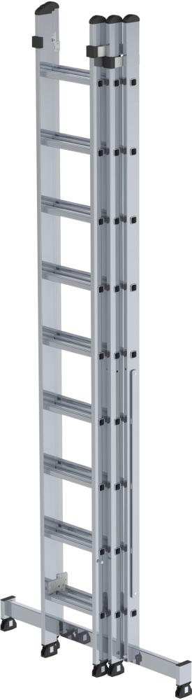 Alu-Mehrzweckleiter 3x9 Sprossen,nivello