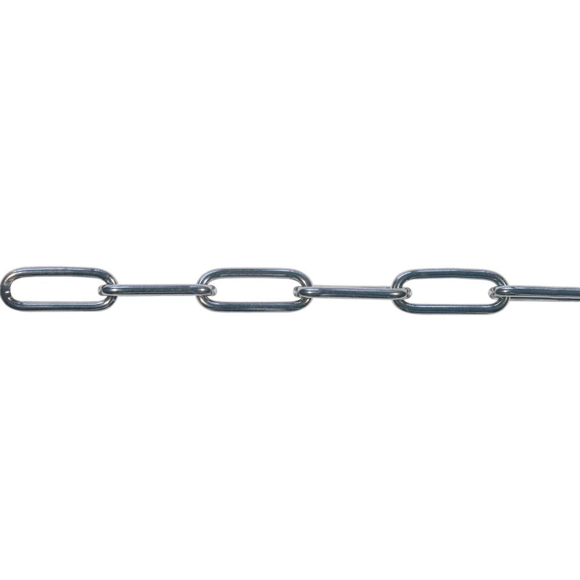 Schweißkette, ähnlich DIN 763, Form C, langgliedrig, galvanisch verzinkt