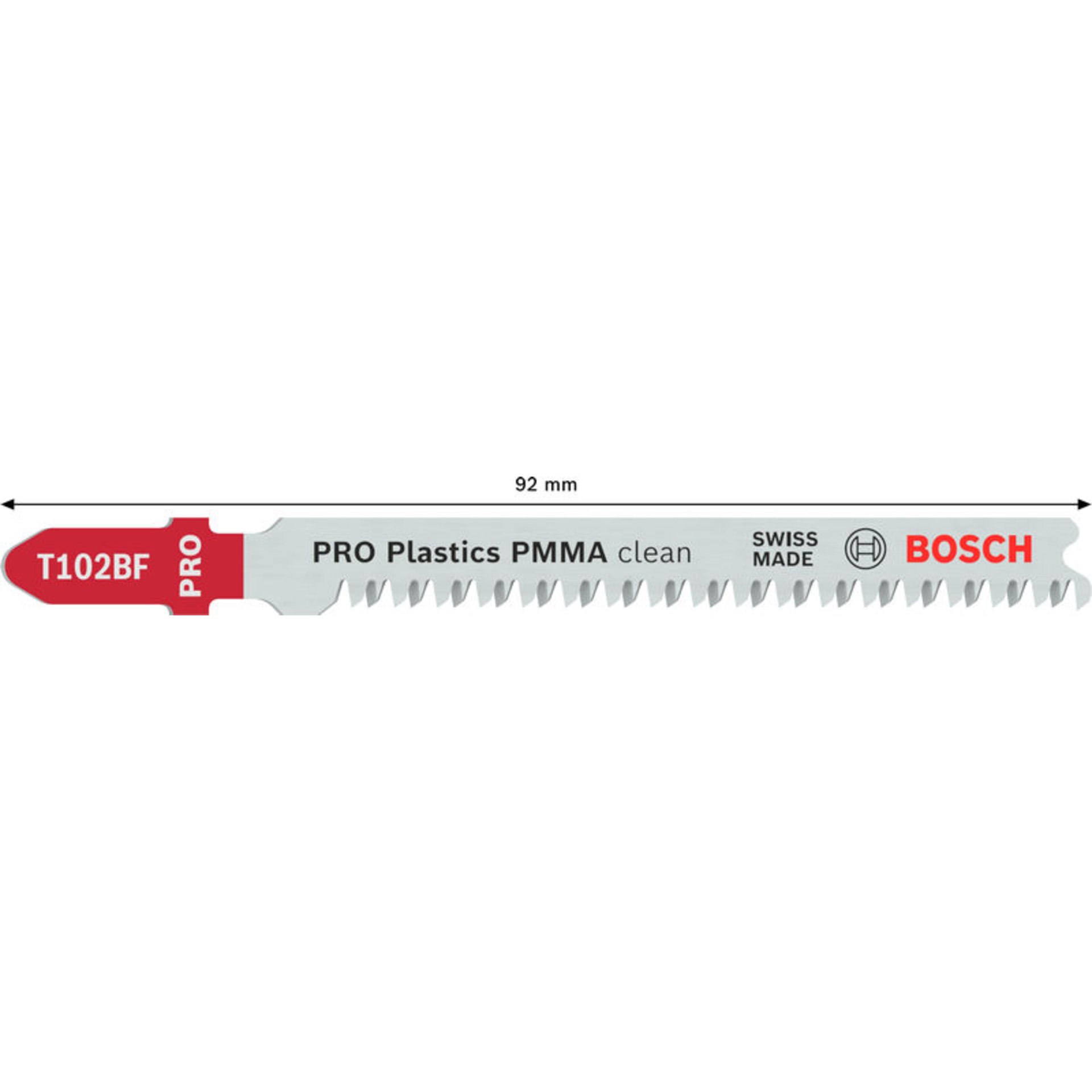 PRO Plastics PMMA clean T102BF Stichsägeblatt, 92 mm, 3-tlg.