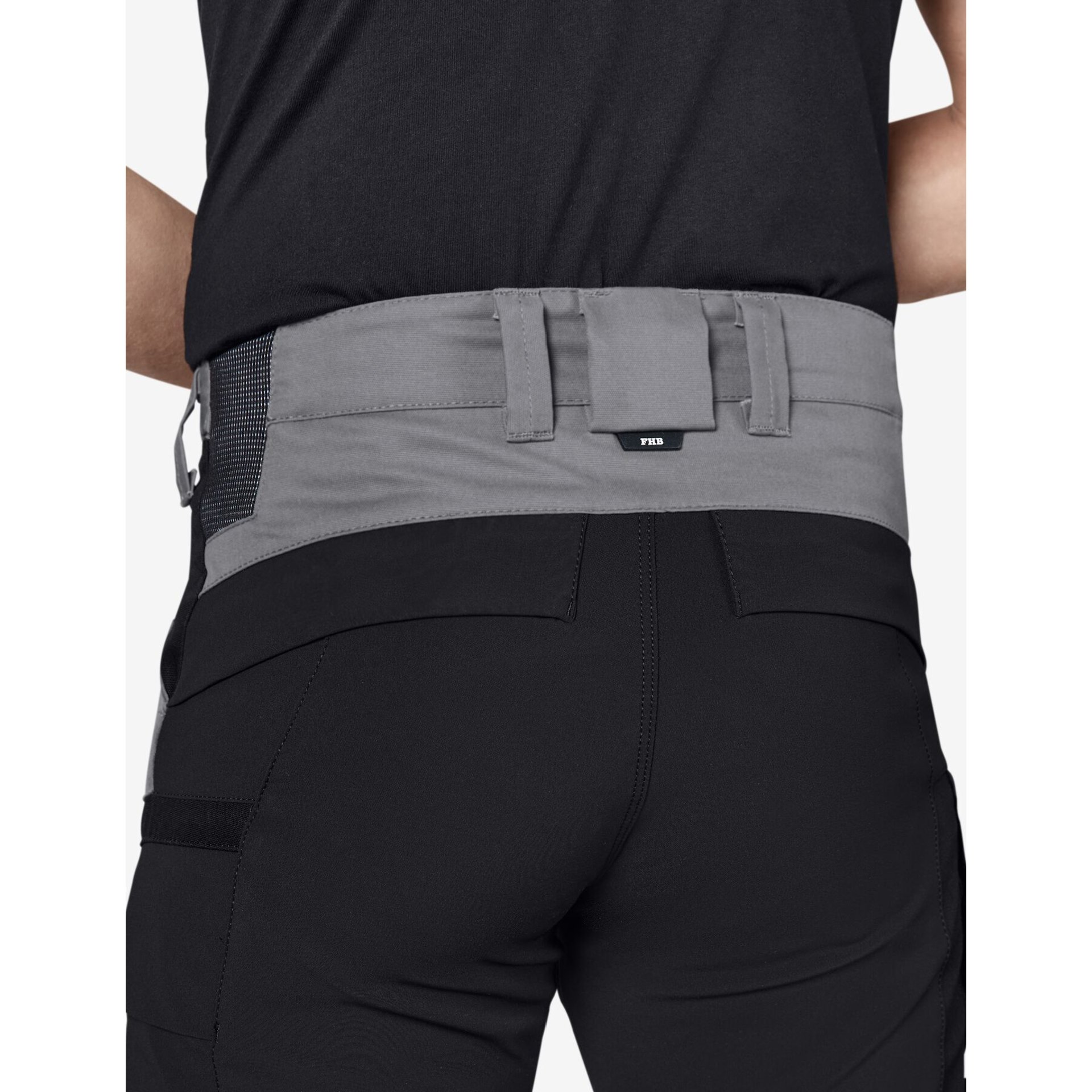 LEO Arbeitshose elastisch grau-schwarz 110