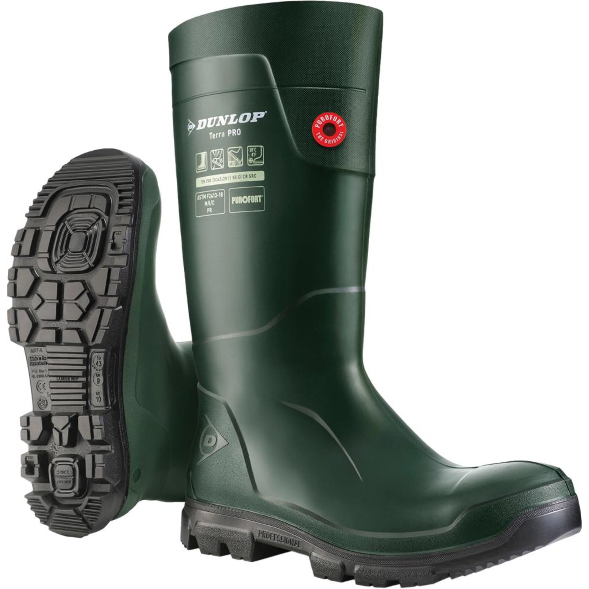 PUROFORT TerraPRO S5 SRC, Grün, Gr. 47 DUNLOP