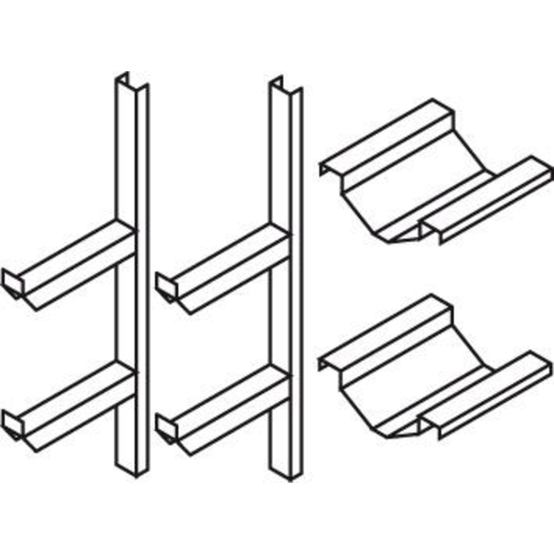 Fassregal für 2 X 50/60-L-Fässer