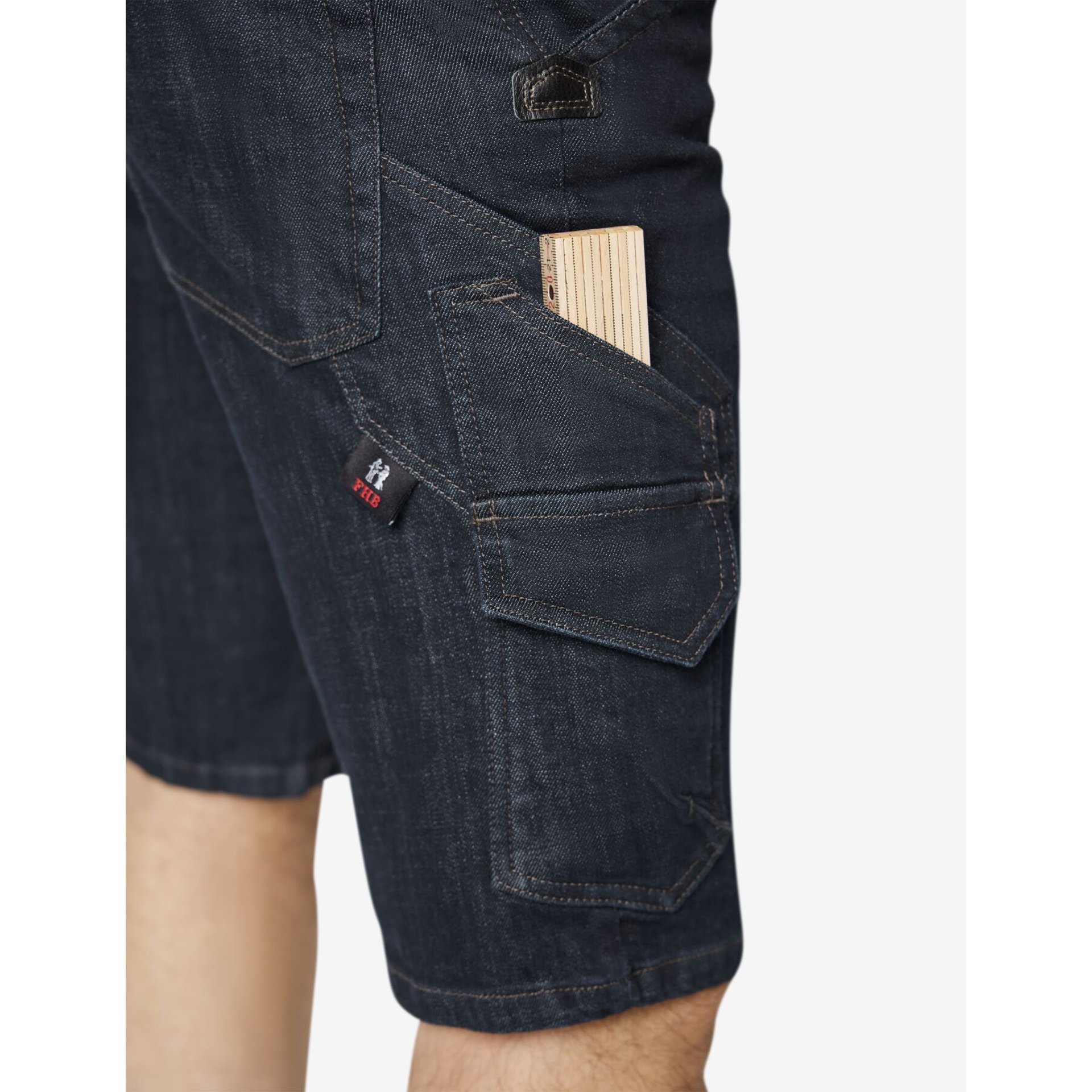 VOLKMAR Zunft-Bermuda Stretch-Jeans schwarzblau 64