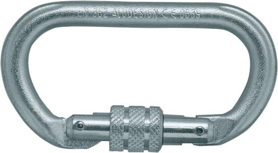 Skylotec Karabiner,oval,m. Schraubsich.,Stahl,EN 362, 22 kN