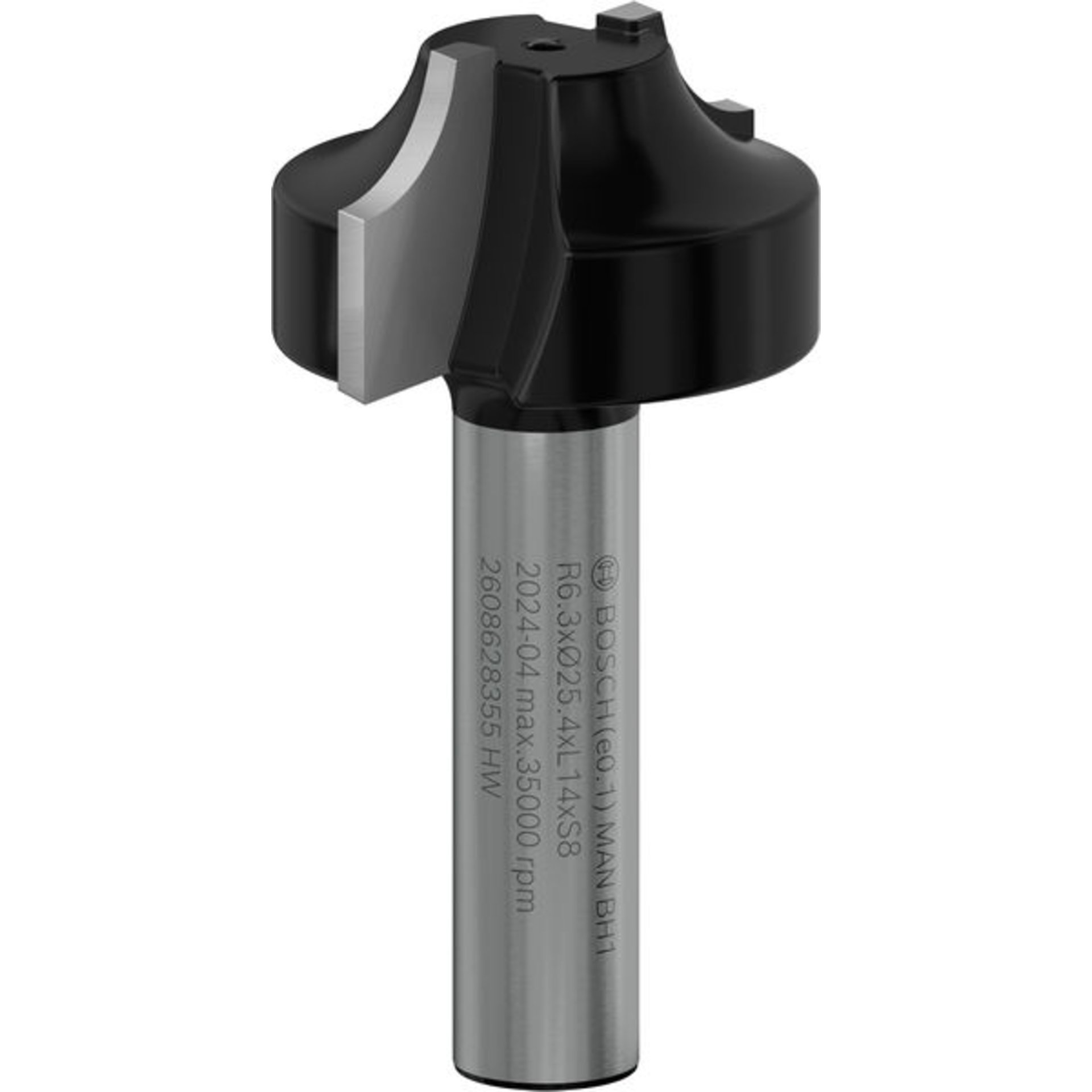 PRO Abrundfräser, R 6,3, Schaft 8 mm