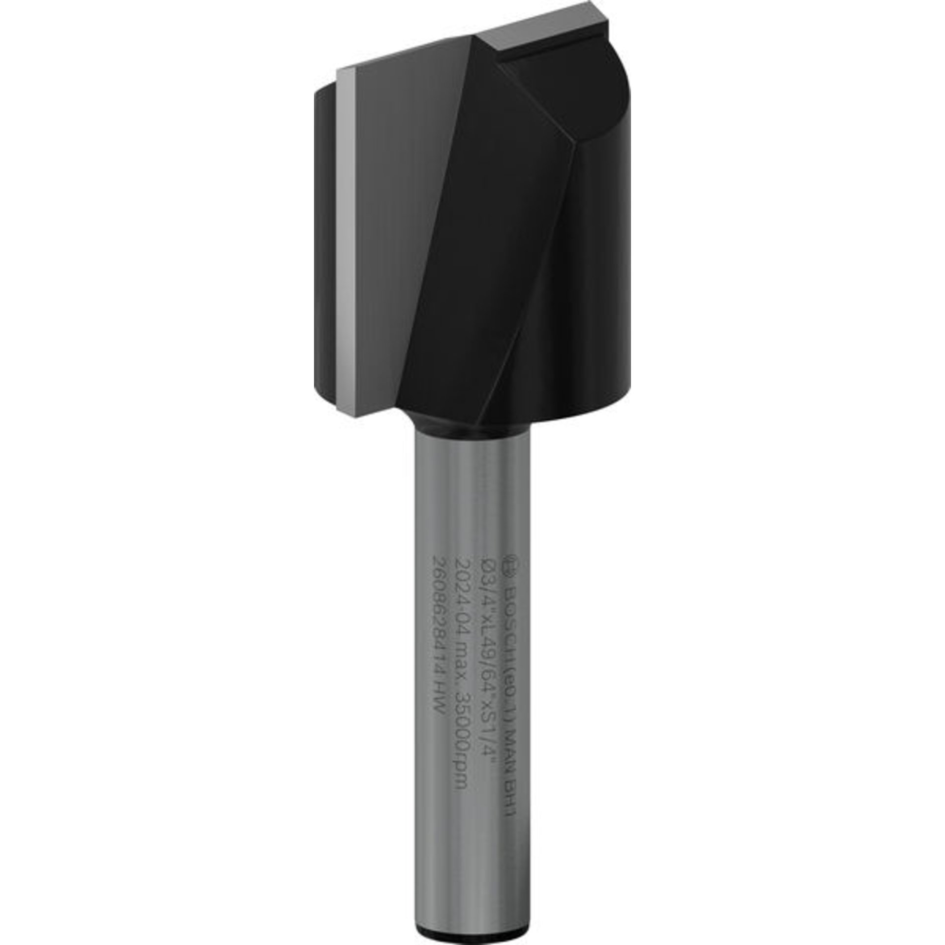 PRO Nutfräser, zweischneidig, Ø 3/4" x L 49/64", Schaft 1/4"