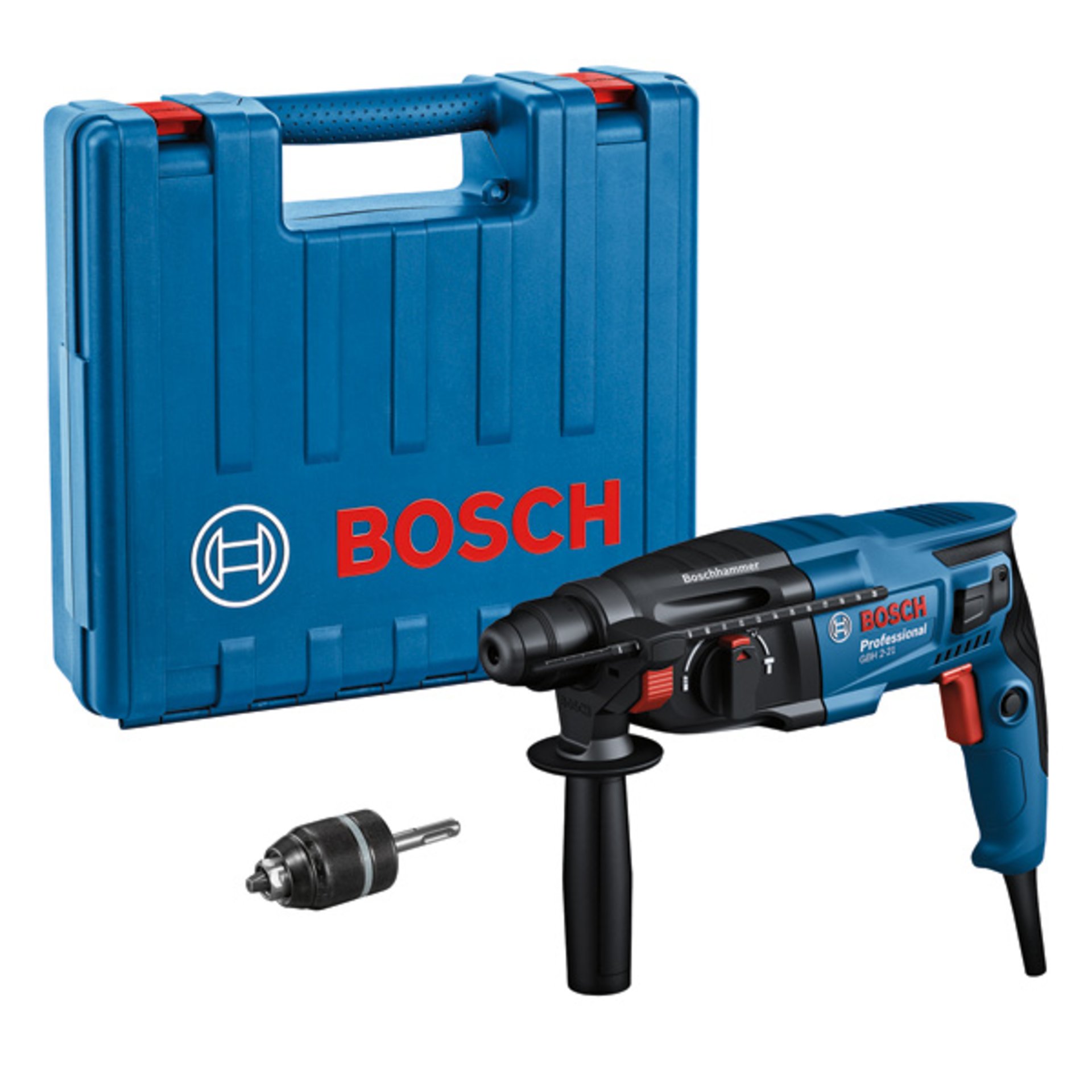 Bohrhammer mit SDS plus GBH 2-21: Schnellspannbohrfutter SDS plus-Adapter