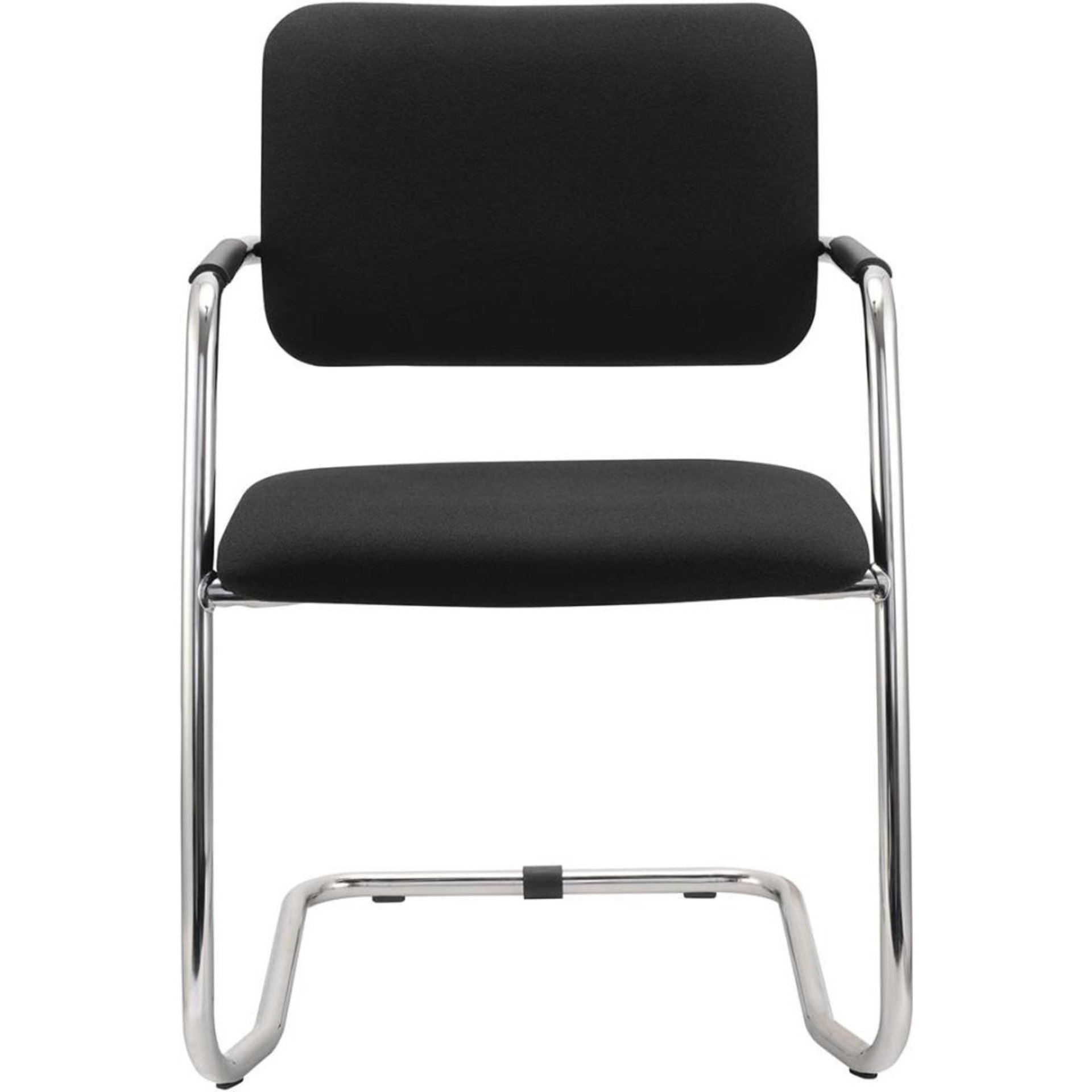 Besucherstuhl Freischwi. Schwarz ( 2 Stühle Set)