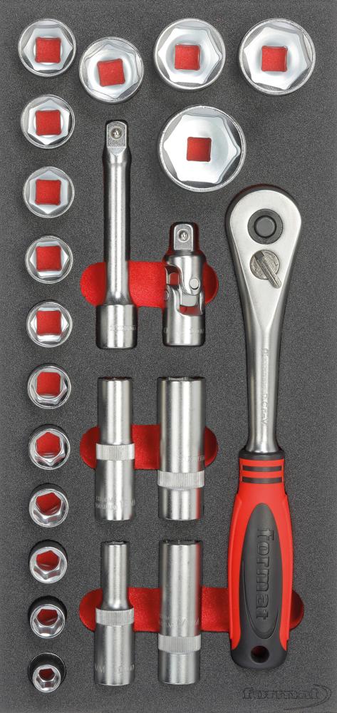 Format Werkzeugmodul 1/3 Steckschlüssel 1/2" Format Werkzeugmodul 1/3 Steckschlüssel 1/2"