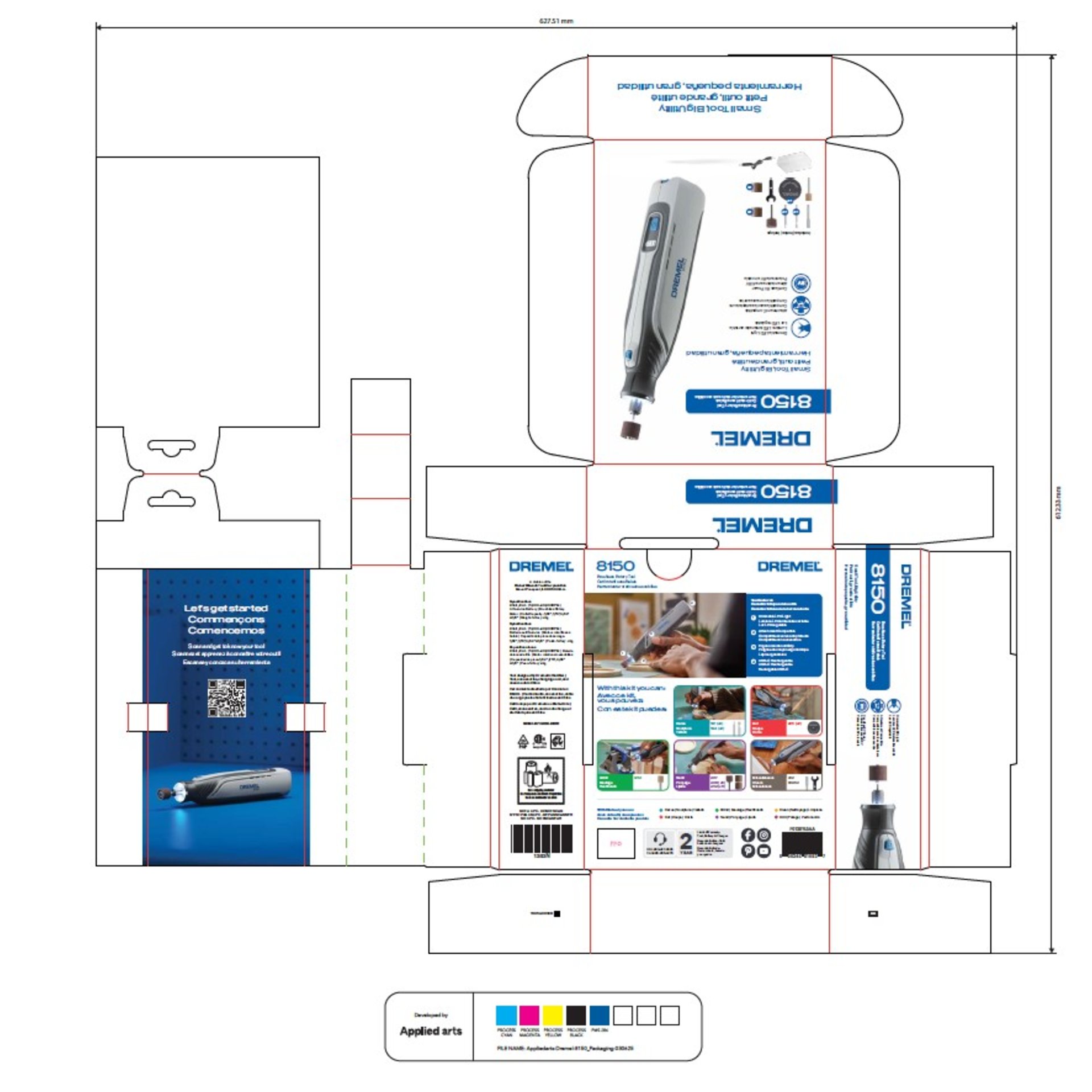 DREMEL® 8150, 7,2-V-Multifunktionswerkzeug, 20-tlg. Zubehör
