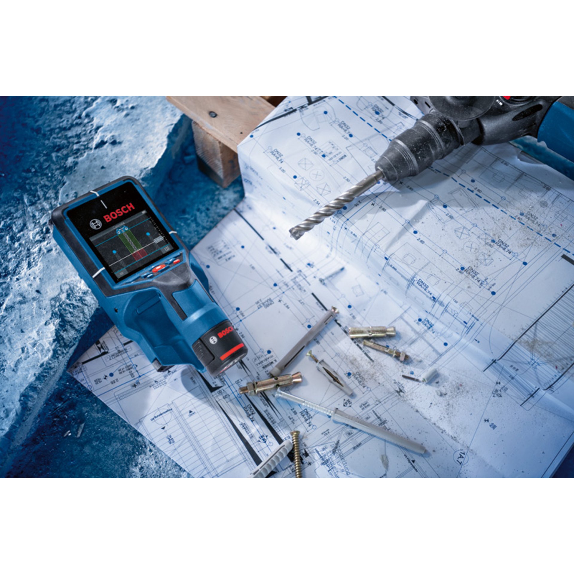 Ortungsgerät Wallscanner D-tect 200 C, 1 x Akku GBA 12V 2.0Ah in L-BOXX