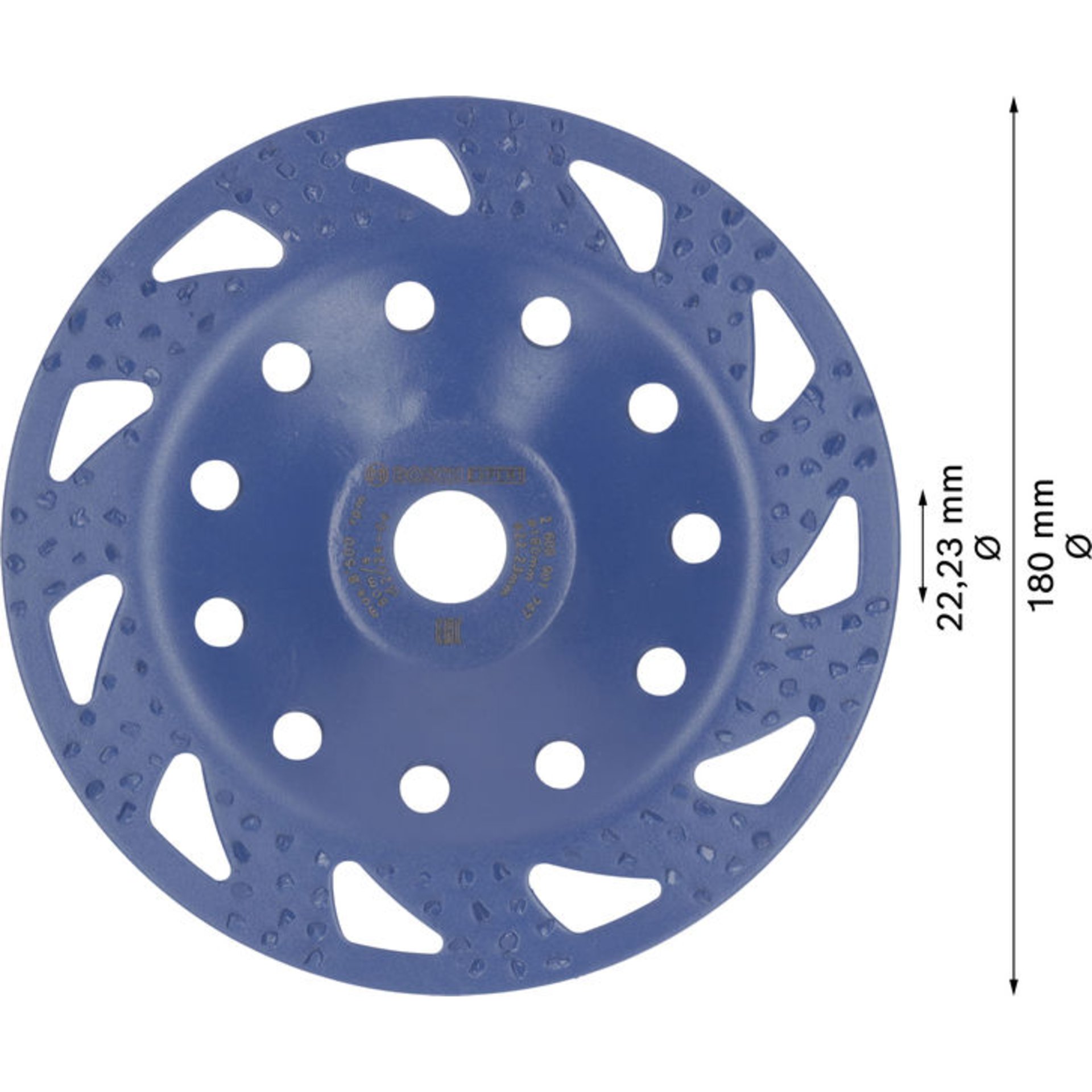 EXPERT Multi Material Carbide-Topfscheibe grob, flach, 180 mm, 22,23 mm