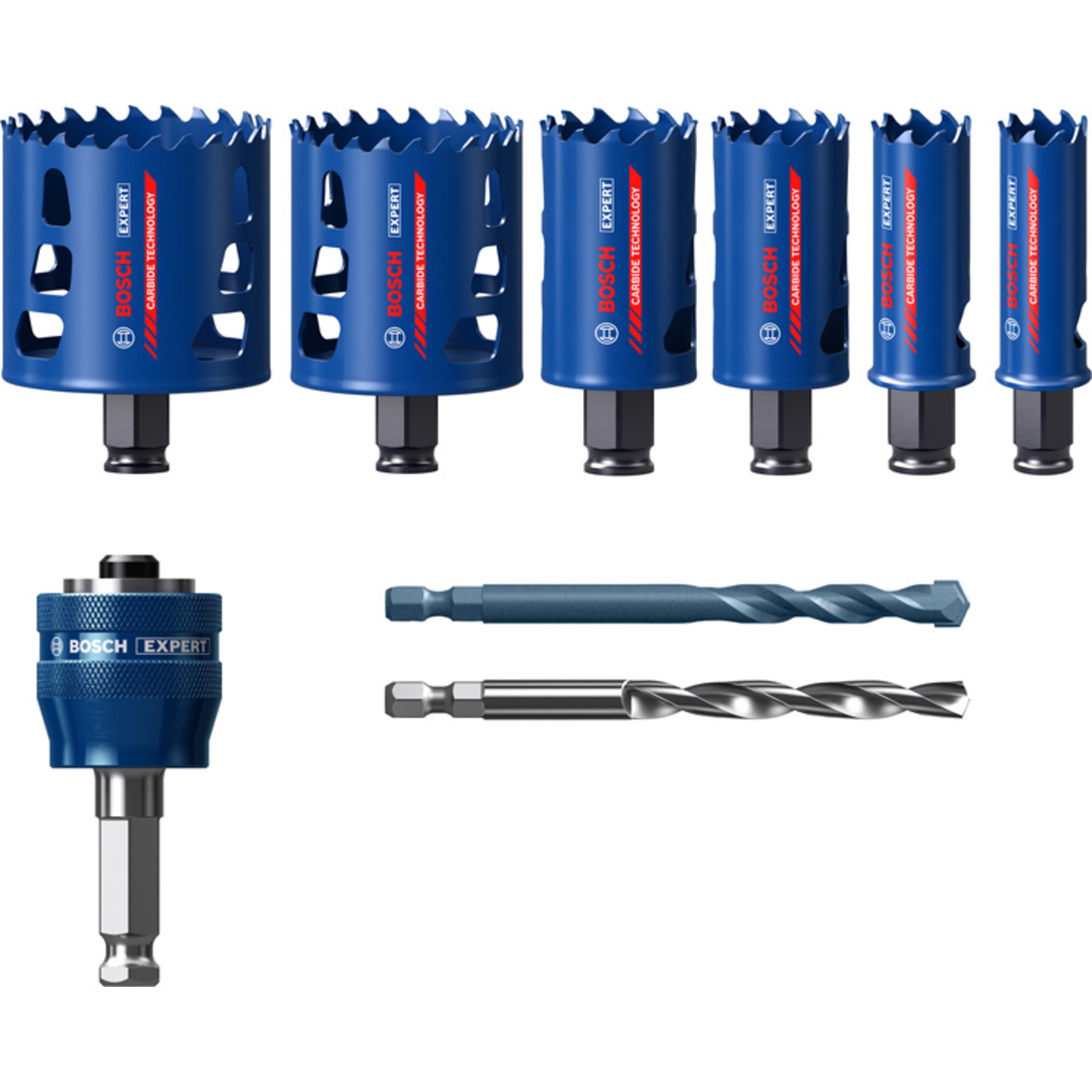 EXPERT Multi Material Lochsägen-Set 22/25/35/51/60/68 mm, 9-tlg