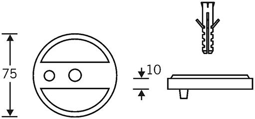 FSB Boden-Türpuffer,10mm 0 38 3884,Alu+F.schw.9005