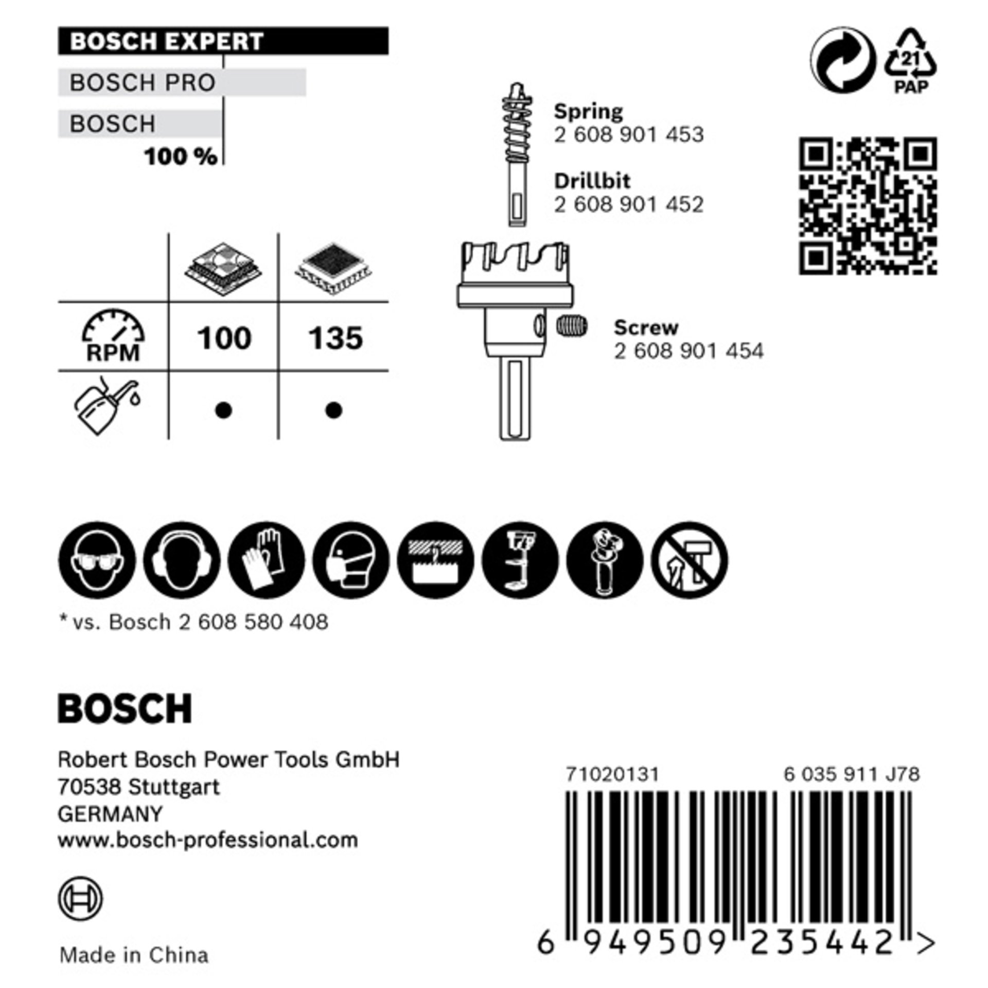 EXPERT Construction Material Lochsäge, 19 x 60 mm