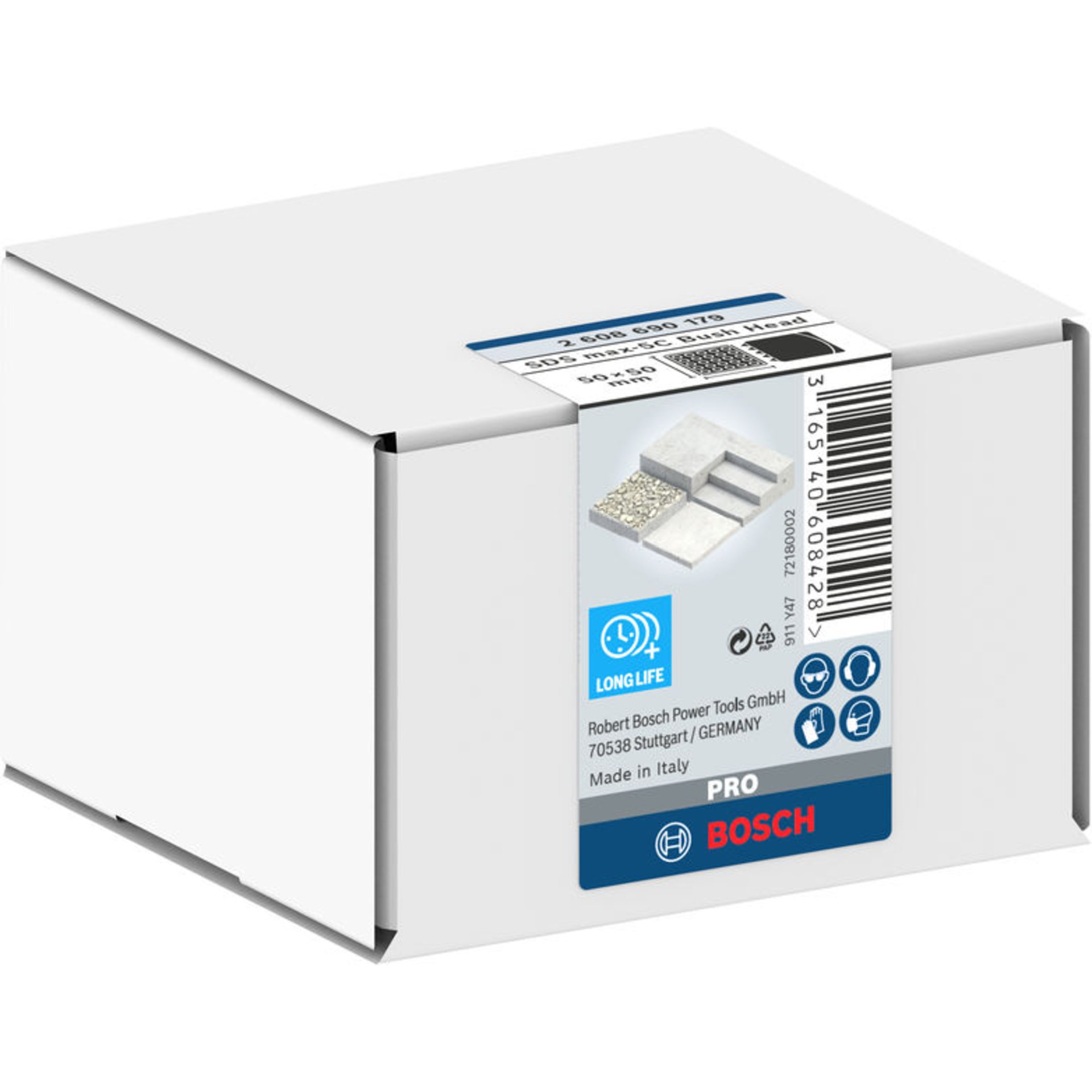 PRO SDS max-5C Carbide-Stockerplatte, 50 x 50 mm