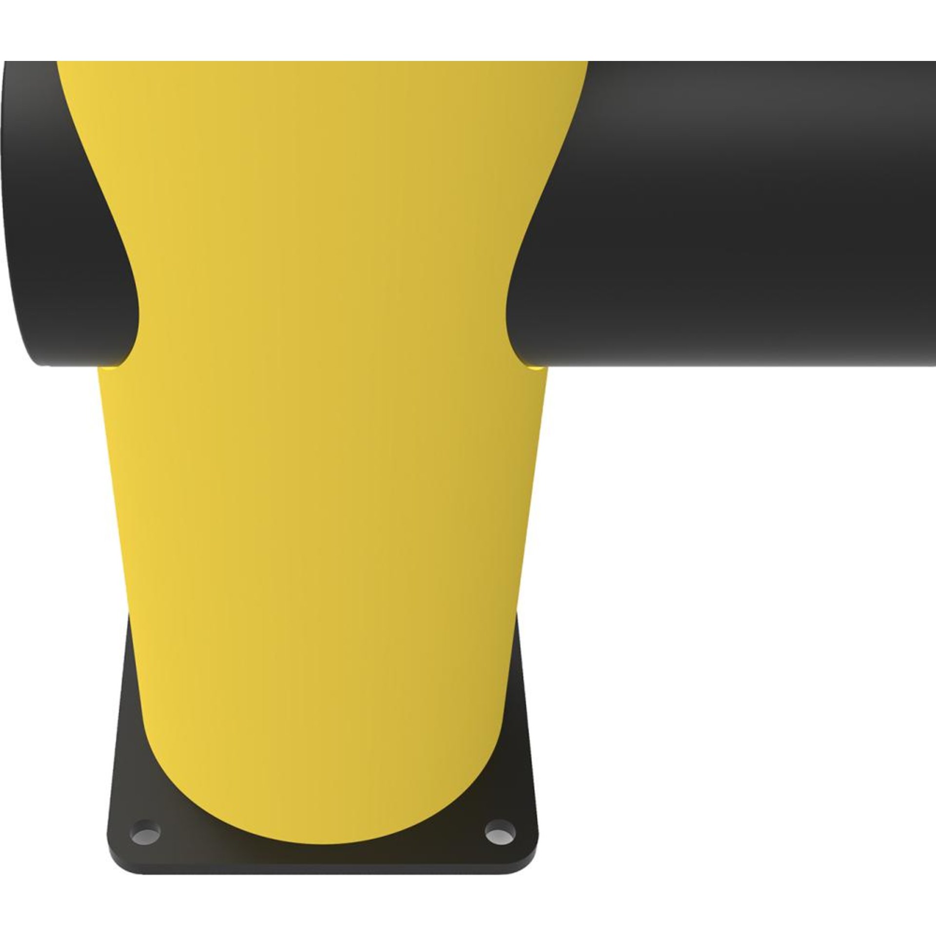 Endpfosten für Barriere Charlie H500xB619xD200 mm schwarz/gelb