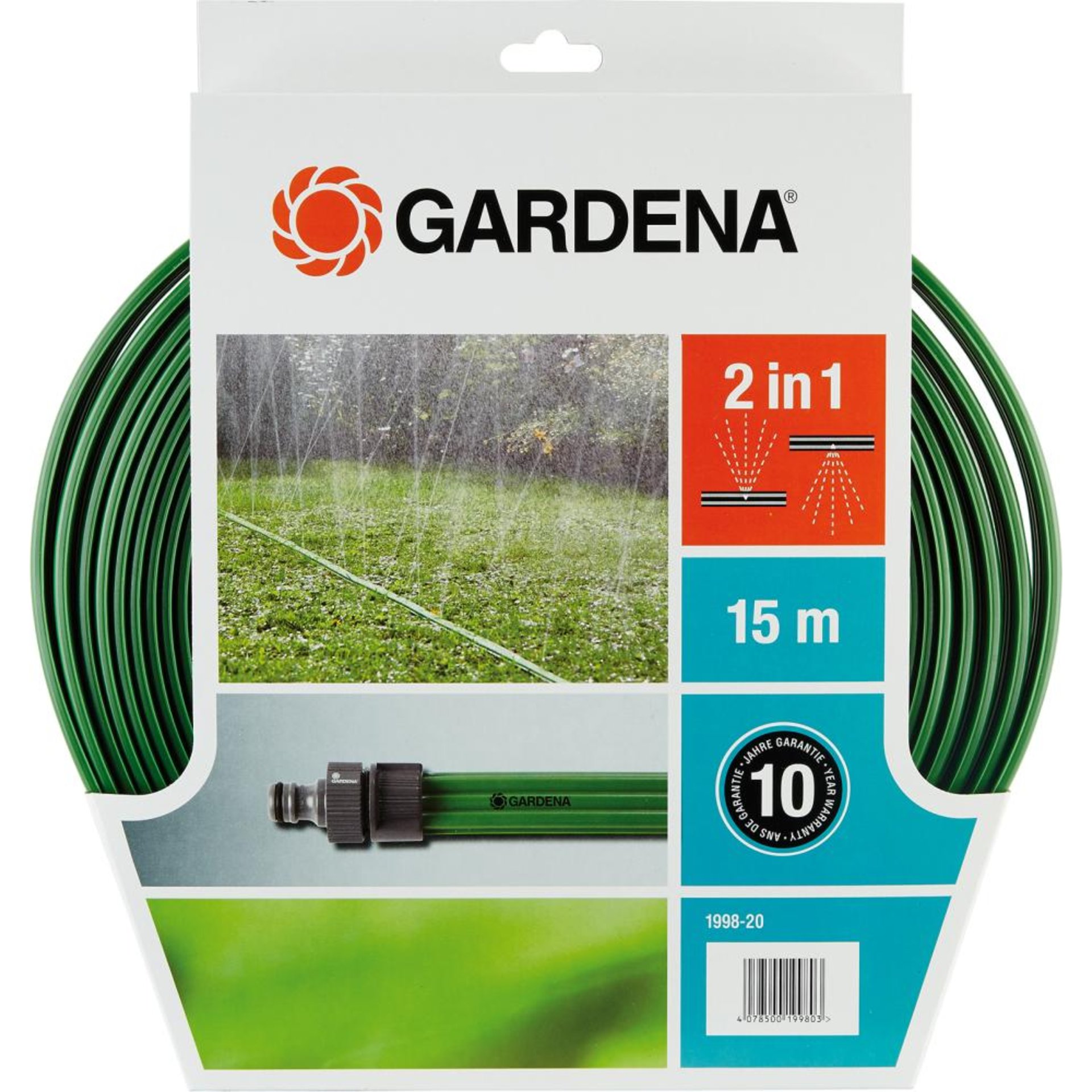 Schlauch-Regner 15 Meter grün Gardena