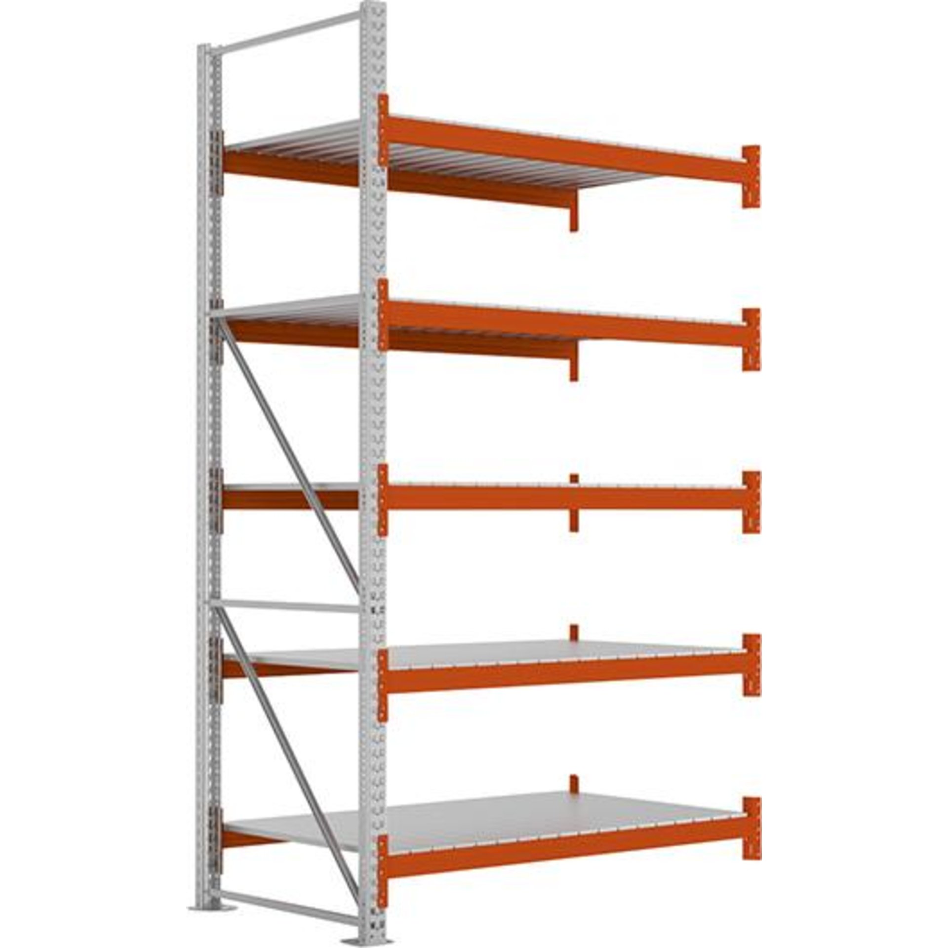 Großfachregal MULTIPAL S B1825xT1100xH3300 mm Anbaufeld 5 Böden Fachlast 1800kg
