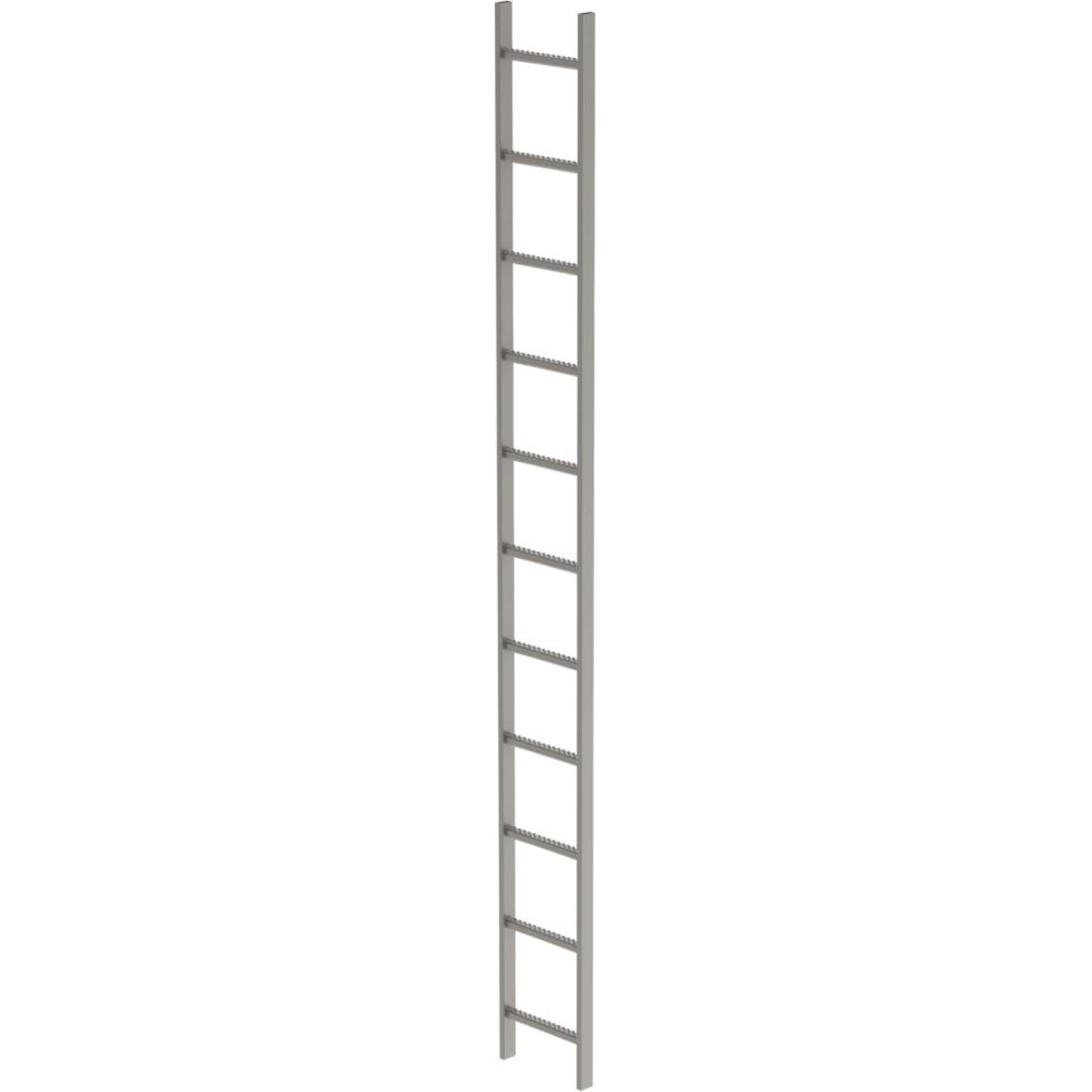 Schachtleiter 11 Sprossen L 3,08 m B340 mm LW 300 mm Edelstahl V4A