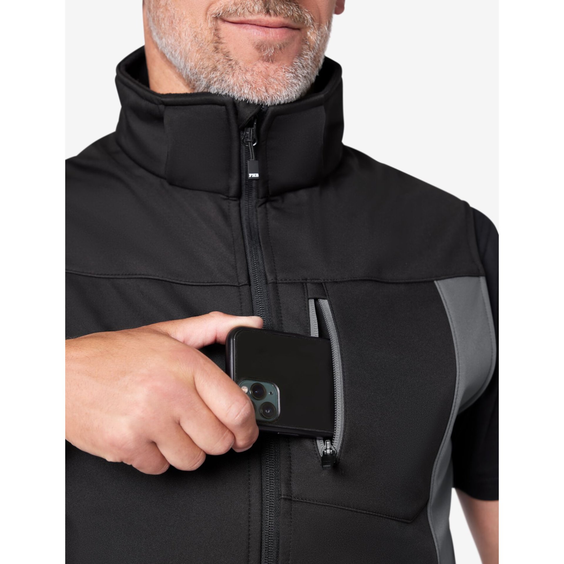 JUSTUS Softshell Weste grau-schwarz XS