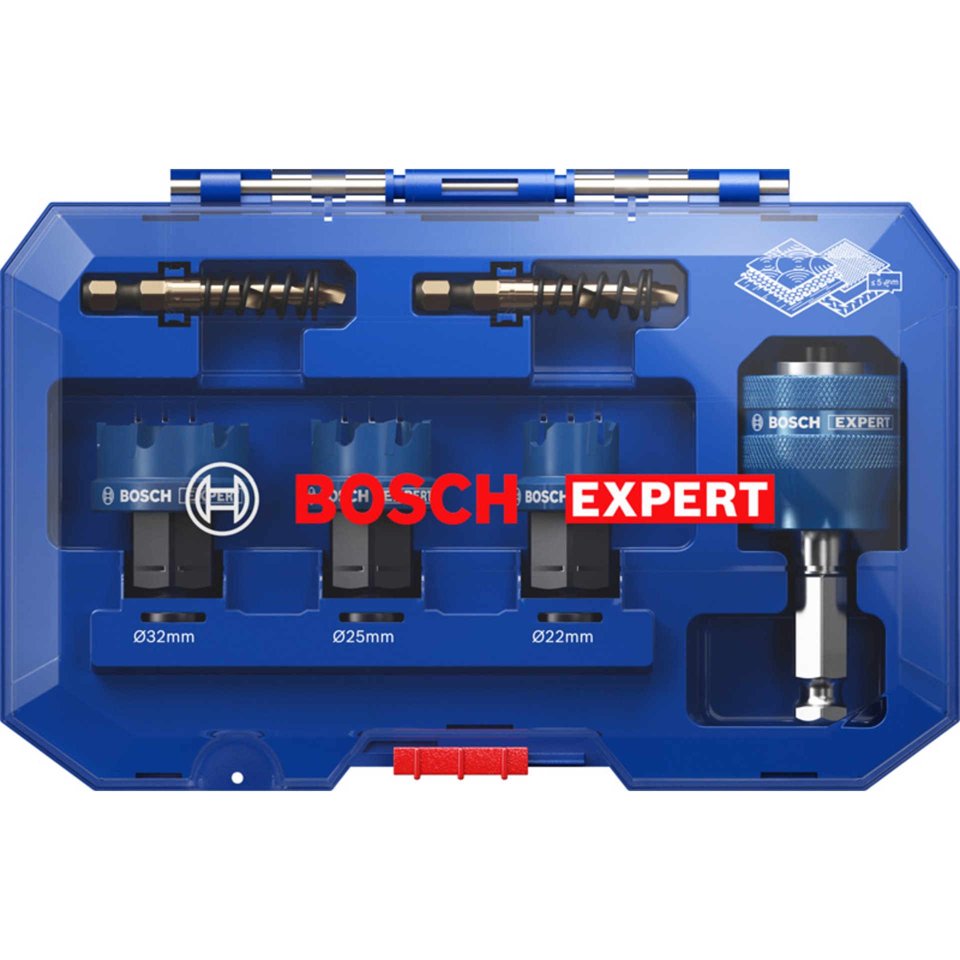 EXPERT Sheet Metal Lochsägen-Set 22/25/32 x 5 mm