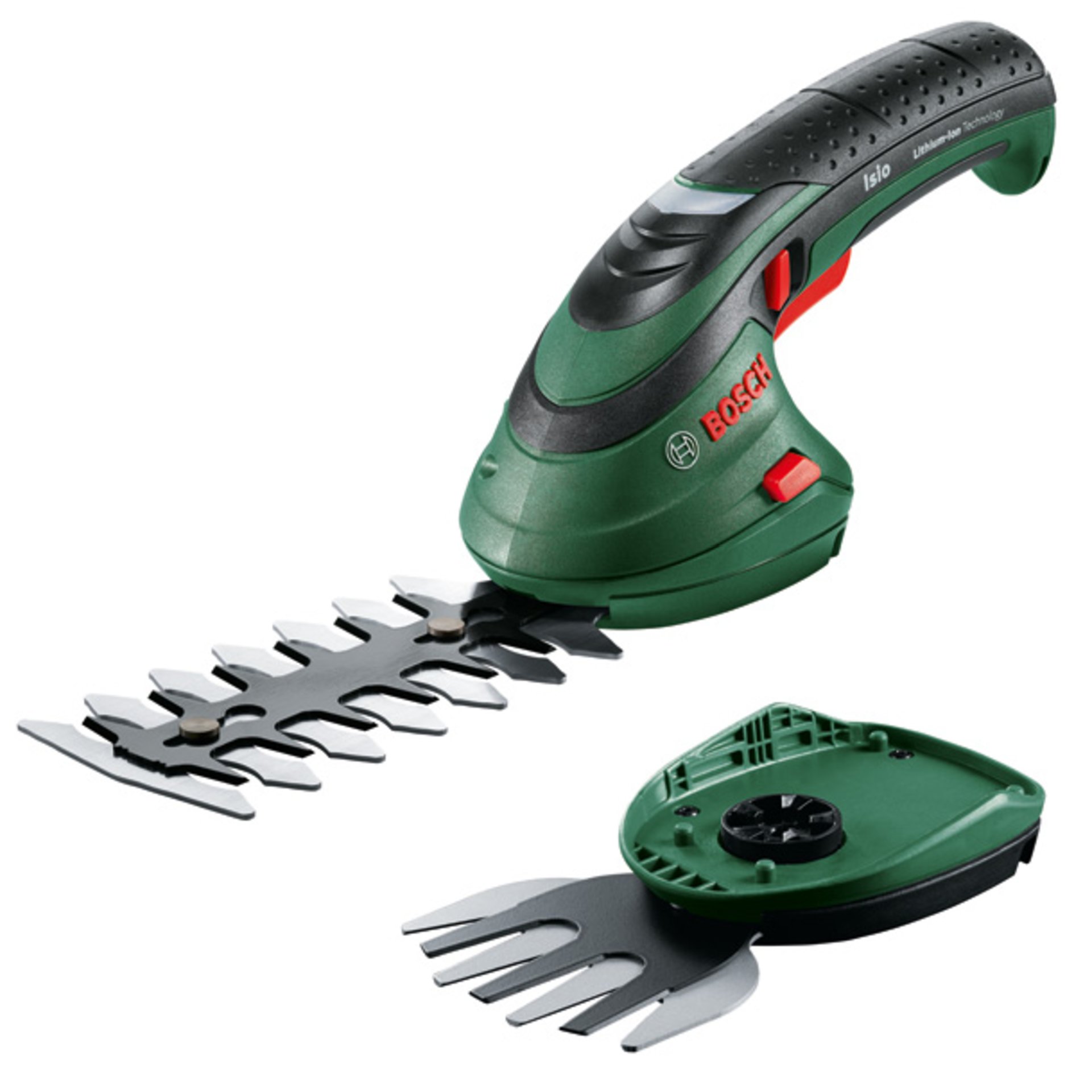 Akku-Gras- und Strauchschere Isio, 2 x Messer-Set (8 cm + 12 cm)