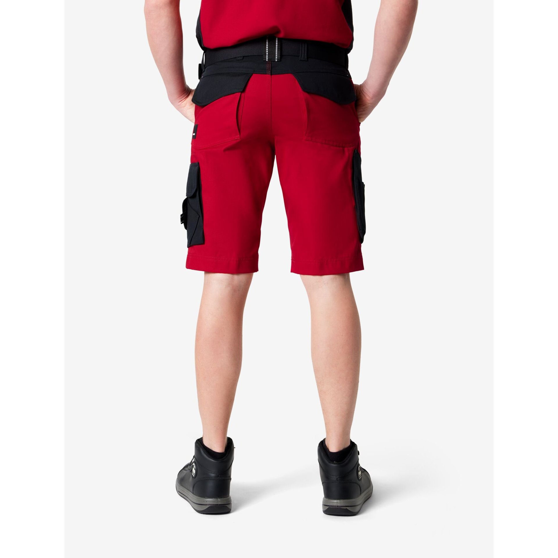 THEO Bermuda kurze Arbeitshose rot-schwarz Gr. 68
