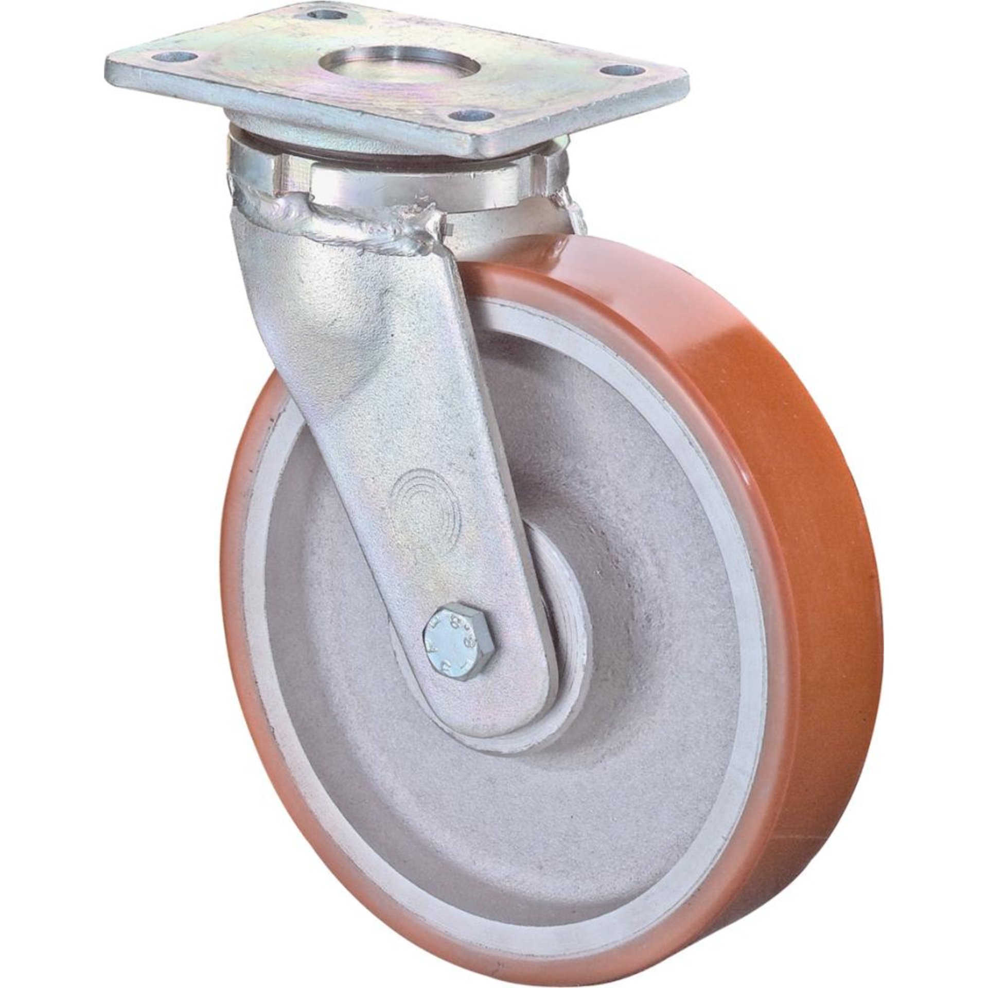 Lenkrolle 100mm RR100.B15Platte,Polyure Guss,KL RR100.C10.100 BS ROLLEN