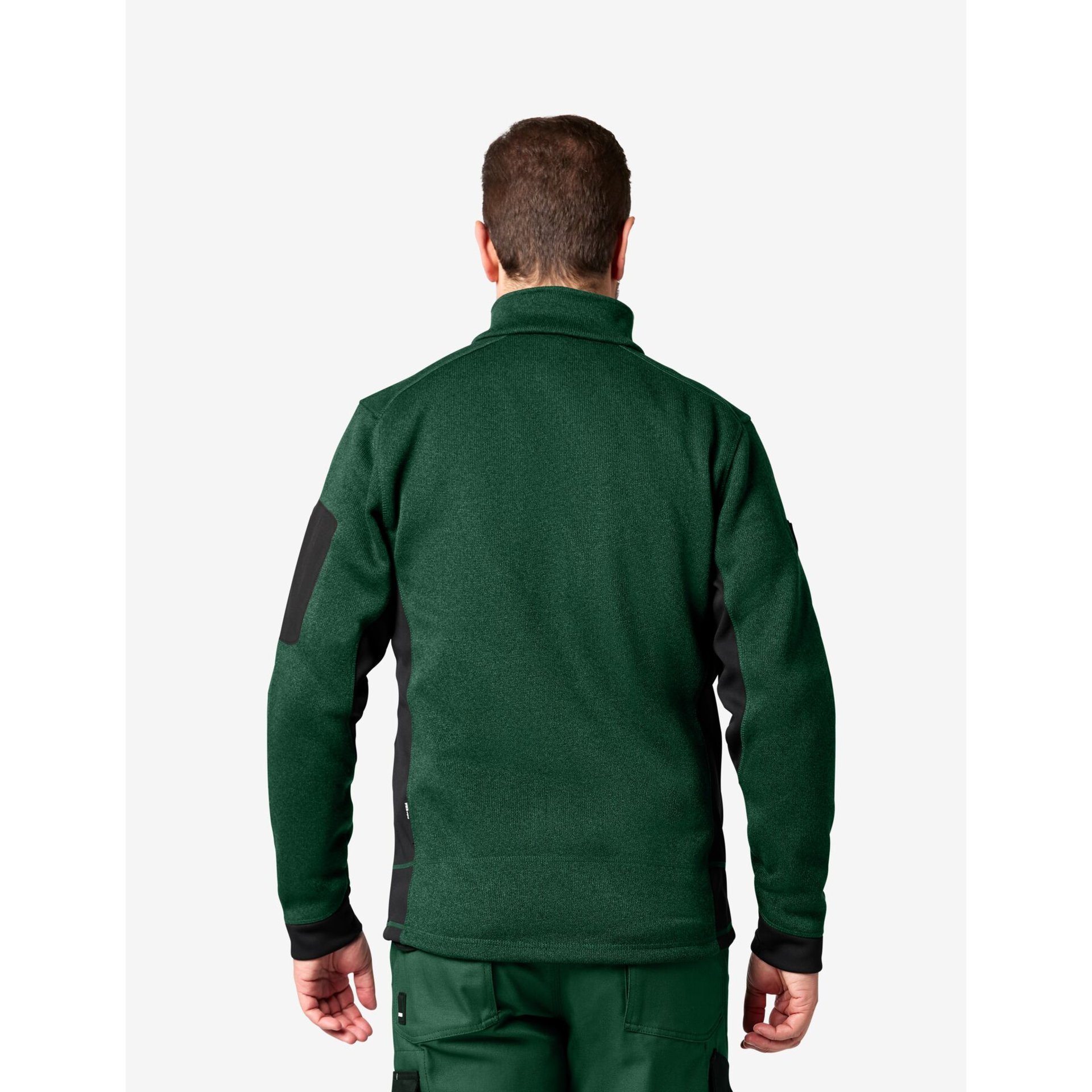 CHRISTOPH Strick-Fleece-Jacke Herren grün-schwarz L