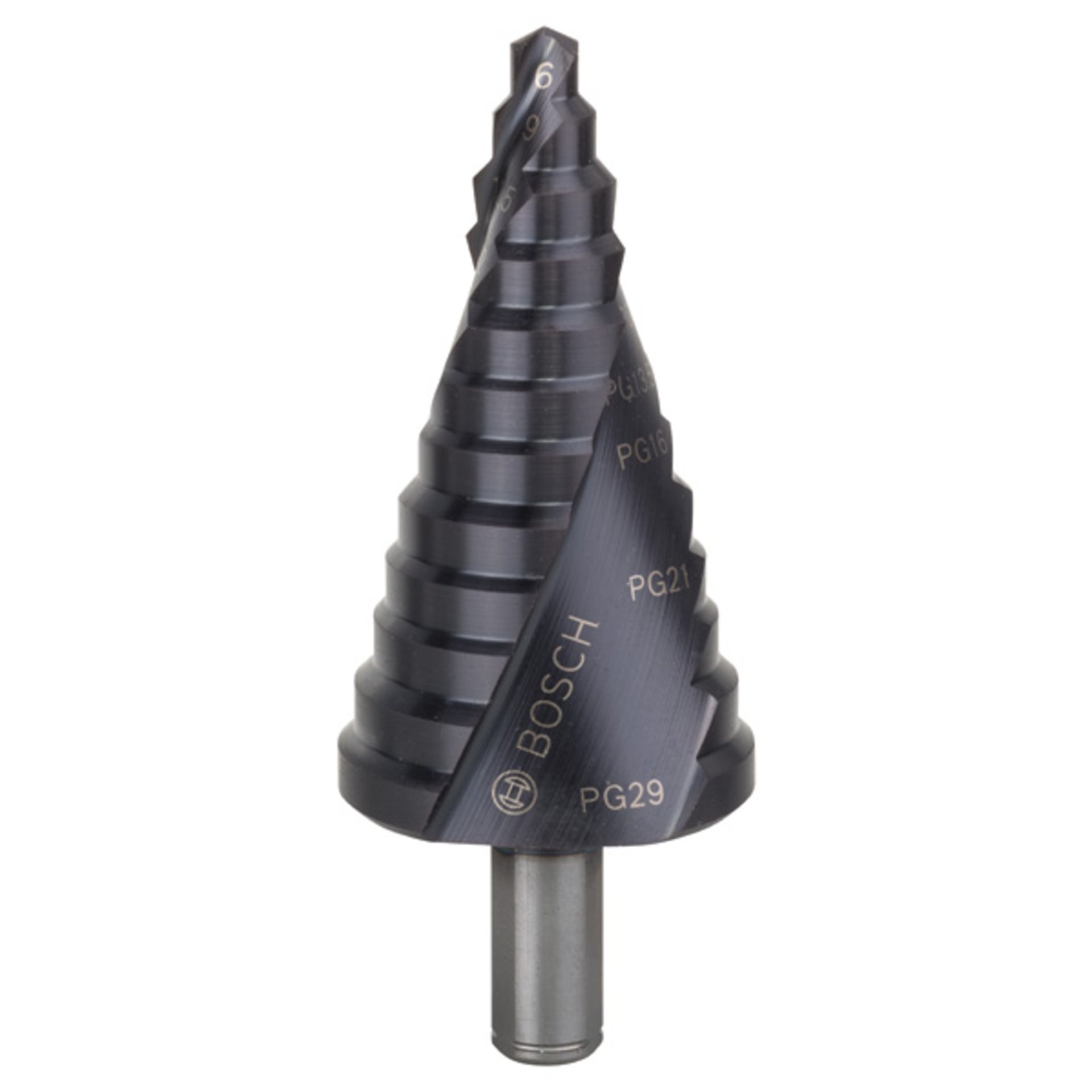 Stufenbohrer HSS-AlTiN, 6 - 37 mm, 10 mm, 93 mm, 12 Stufen