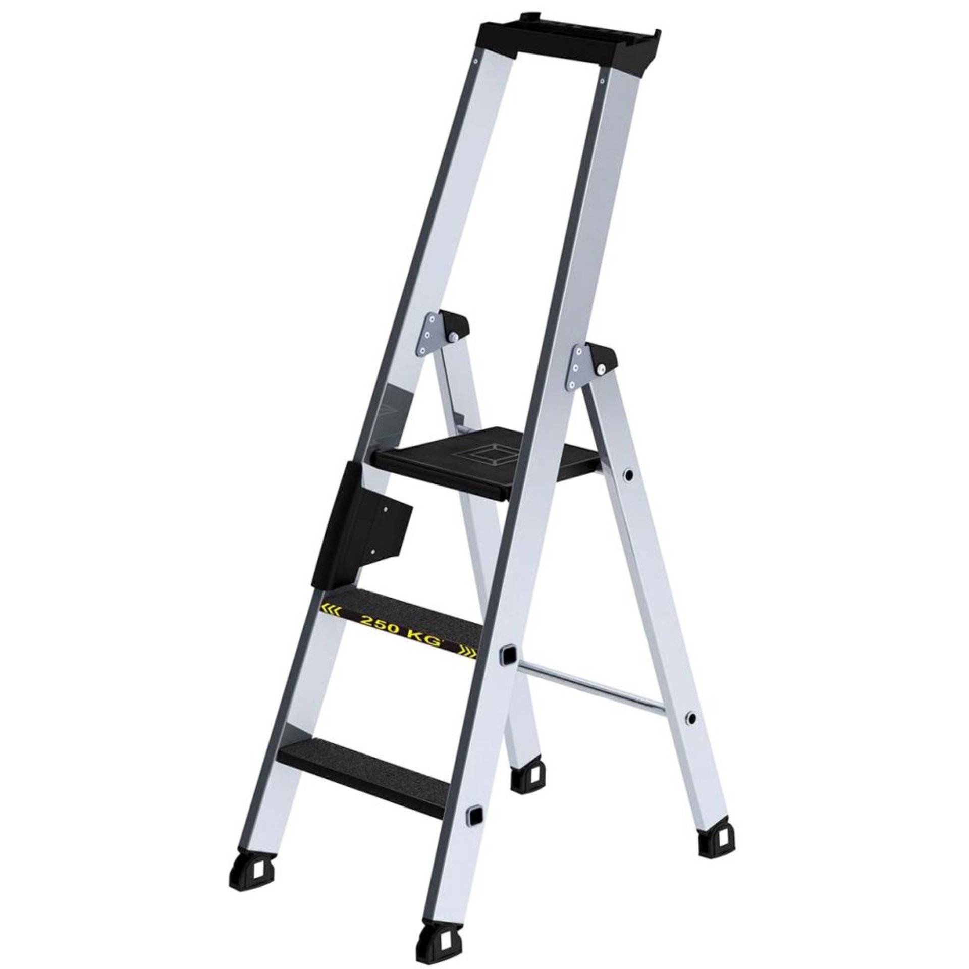 Stufen-Stehleiter, 250 kg Tragkraft, einseitig begehbar, mit clip-step R13