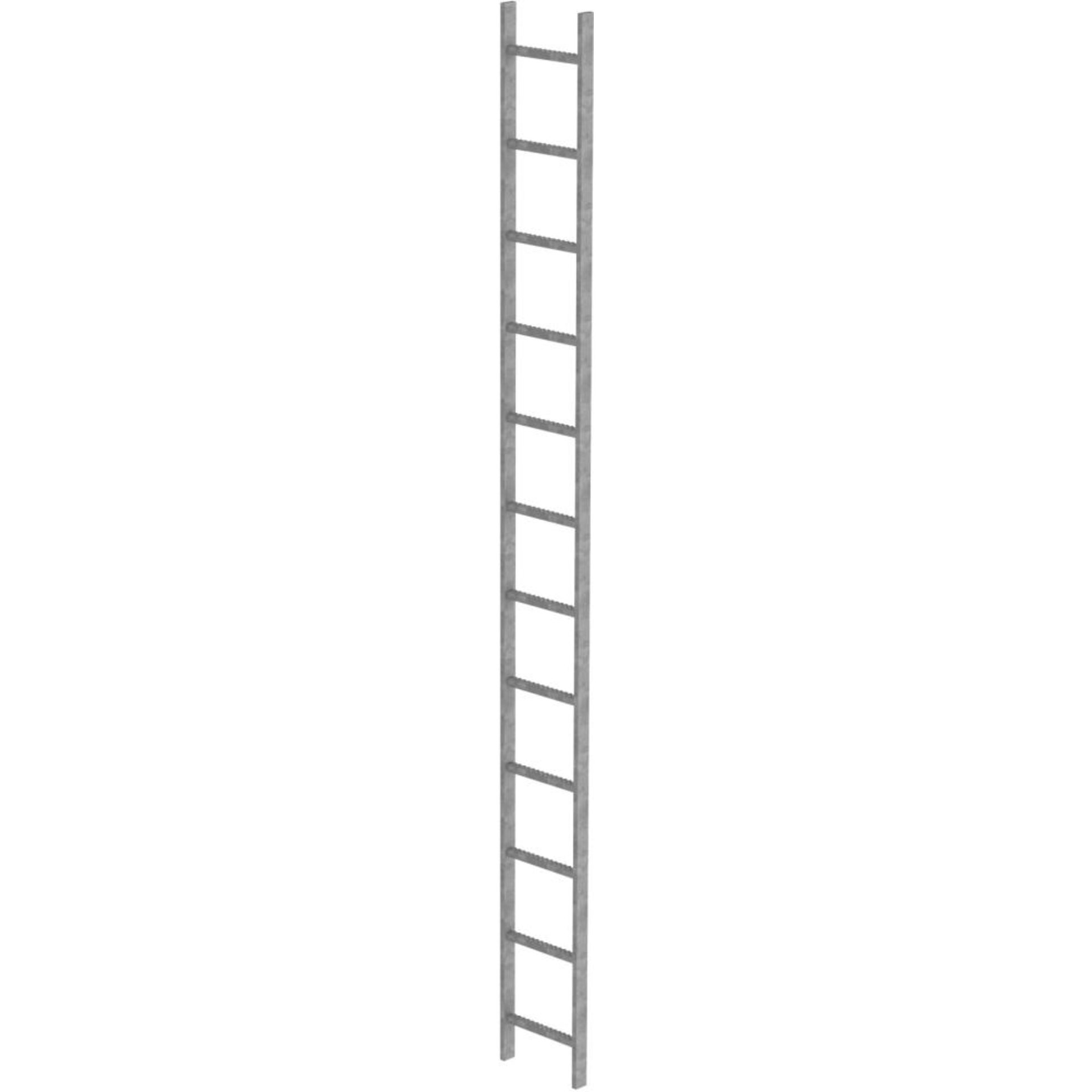 Schachtleiter 12 Sprossen L 3,36 m B340 mm LW 300 mm Stahl verzinkt